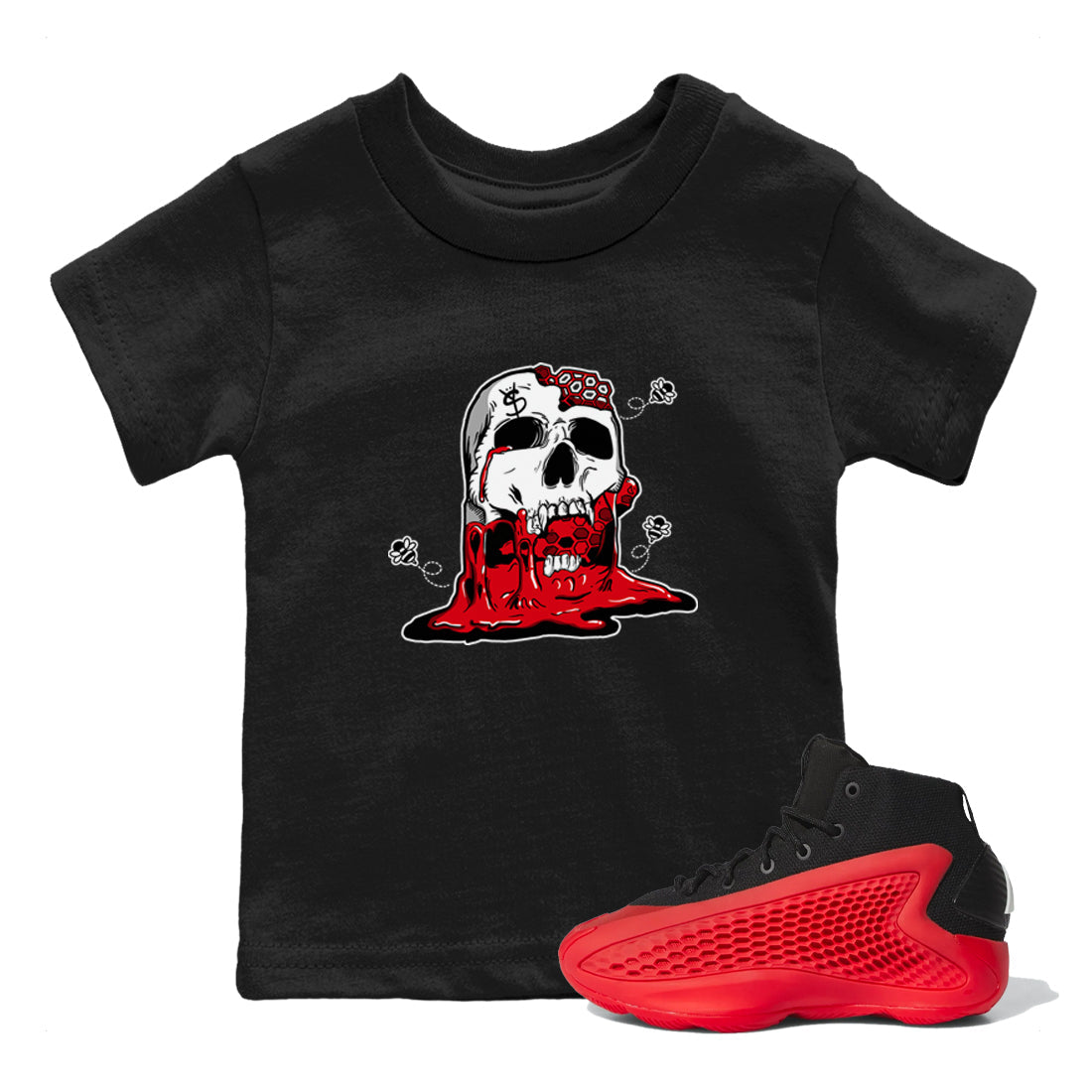 Dripping Honey Skullhead snkmatch Tees Kids - AE 1 Bred