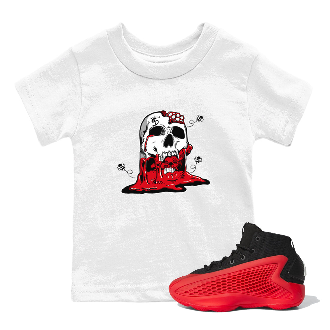 Dripping Honey Skullhead snkmatch Tees Kids - AE 1 Bred