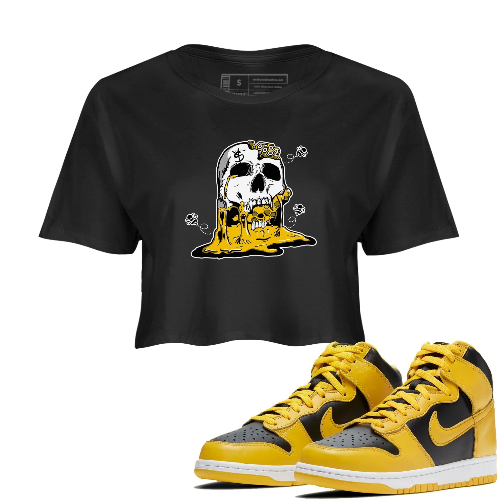 Dripping Honey Skullhead snkmatch Women's Top - Dunk High Pollen