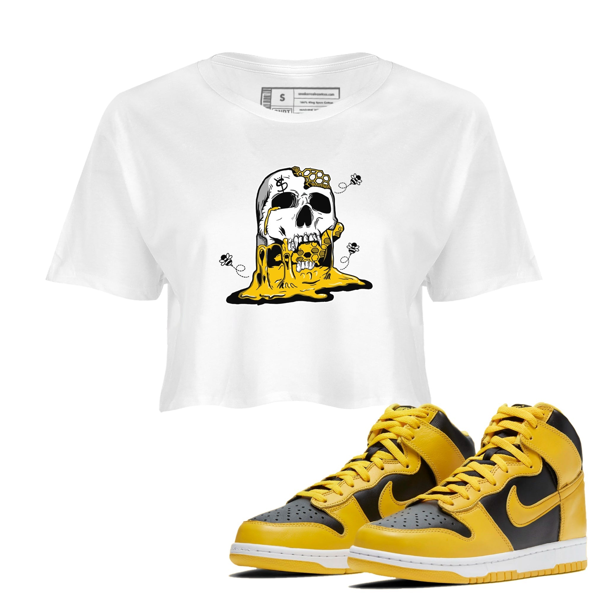 Dripping Honey Skullhead snkmatch Women's Top - Dunk High Pollen