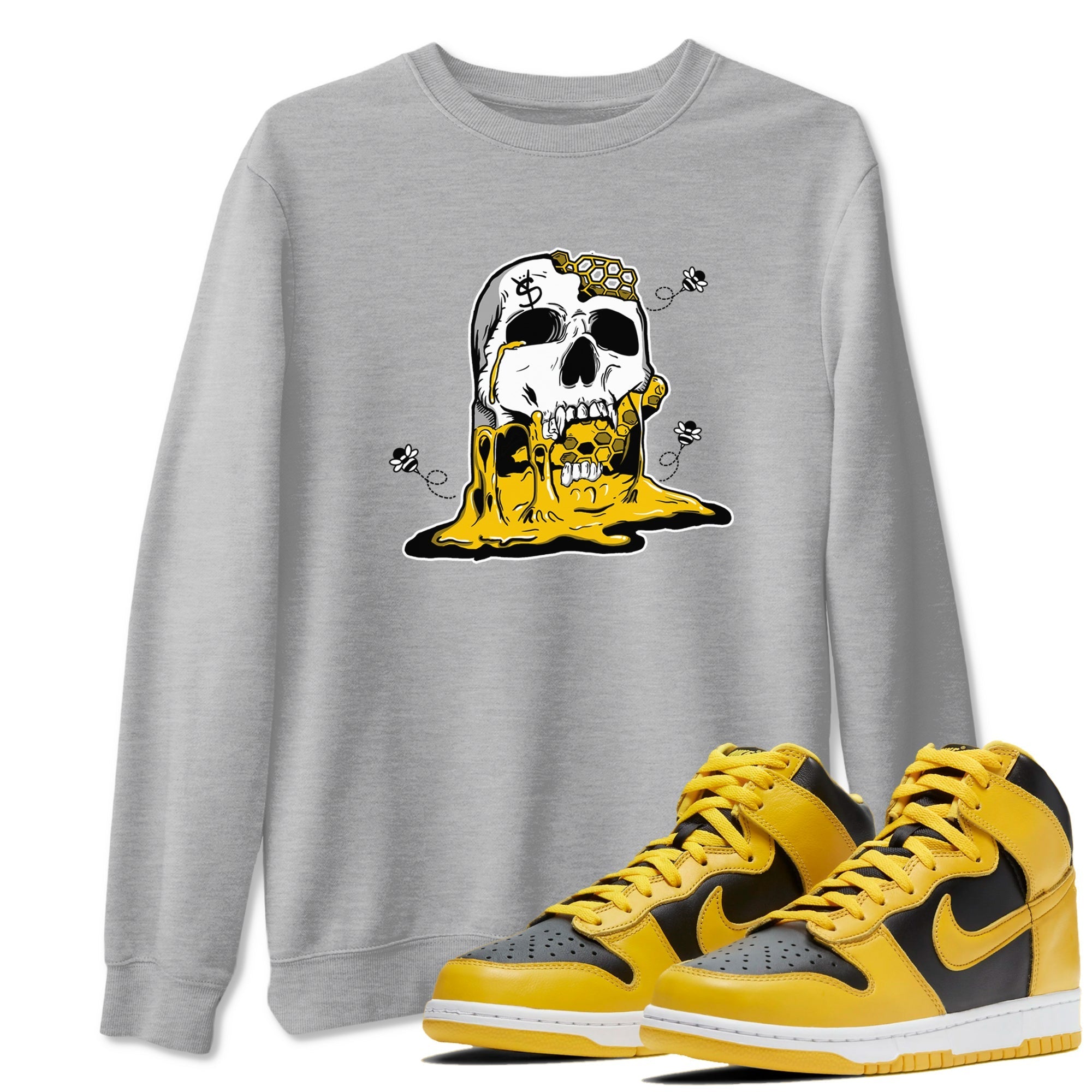 Dripping Honey Skullhead snkmatch Tees - Dunk High Pollen
