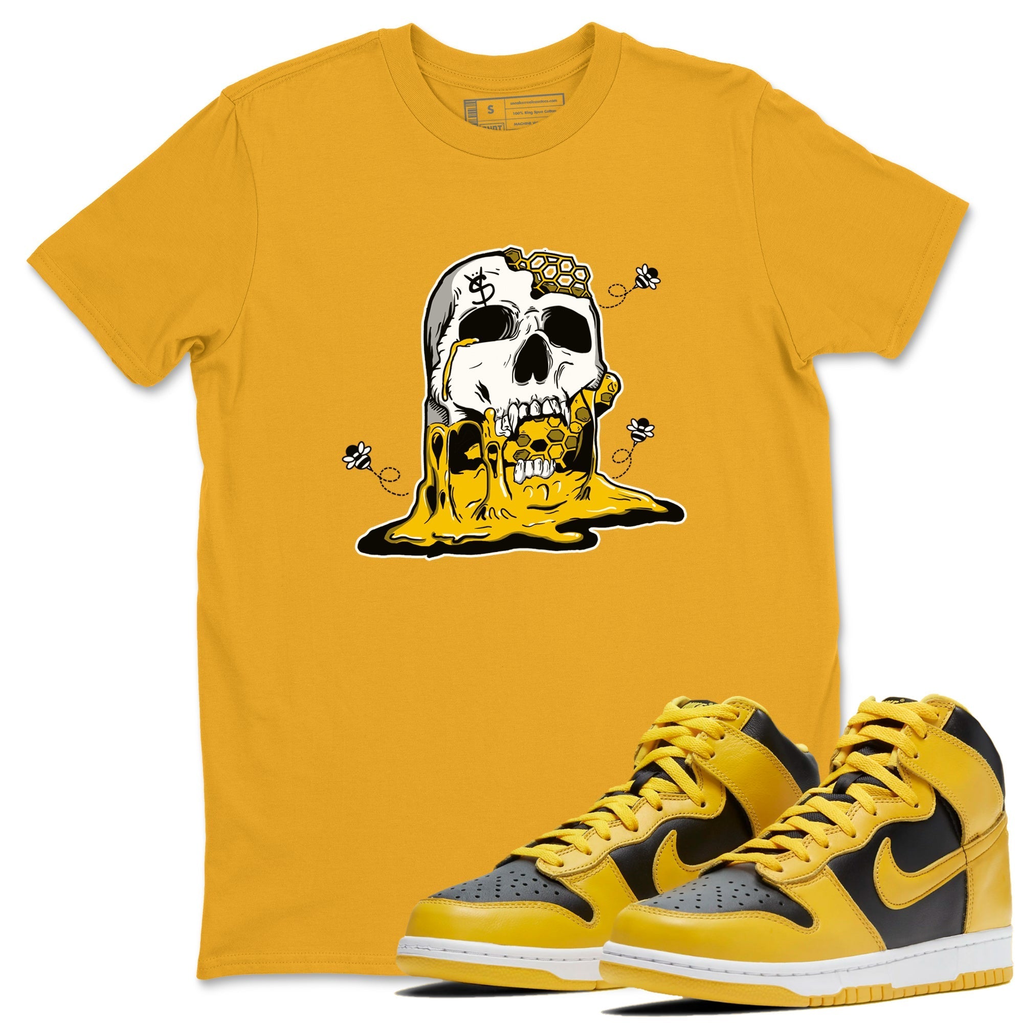 Dripping Honey Skullhead snkmatch Tees - Dunk High Pollen