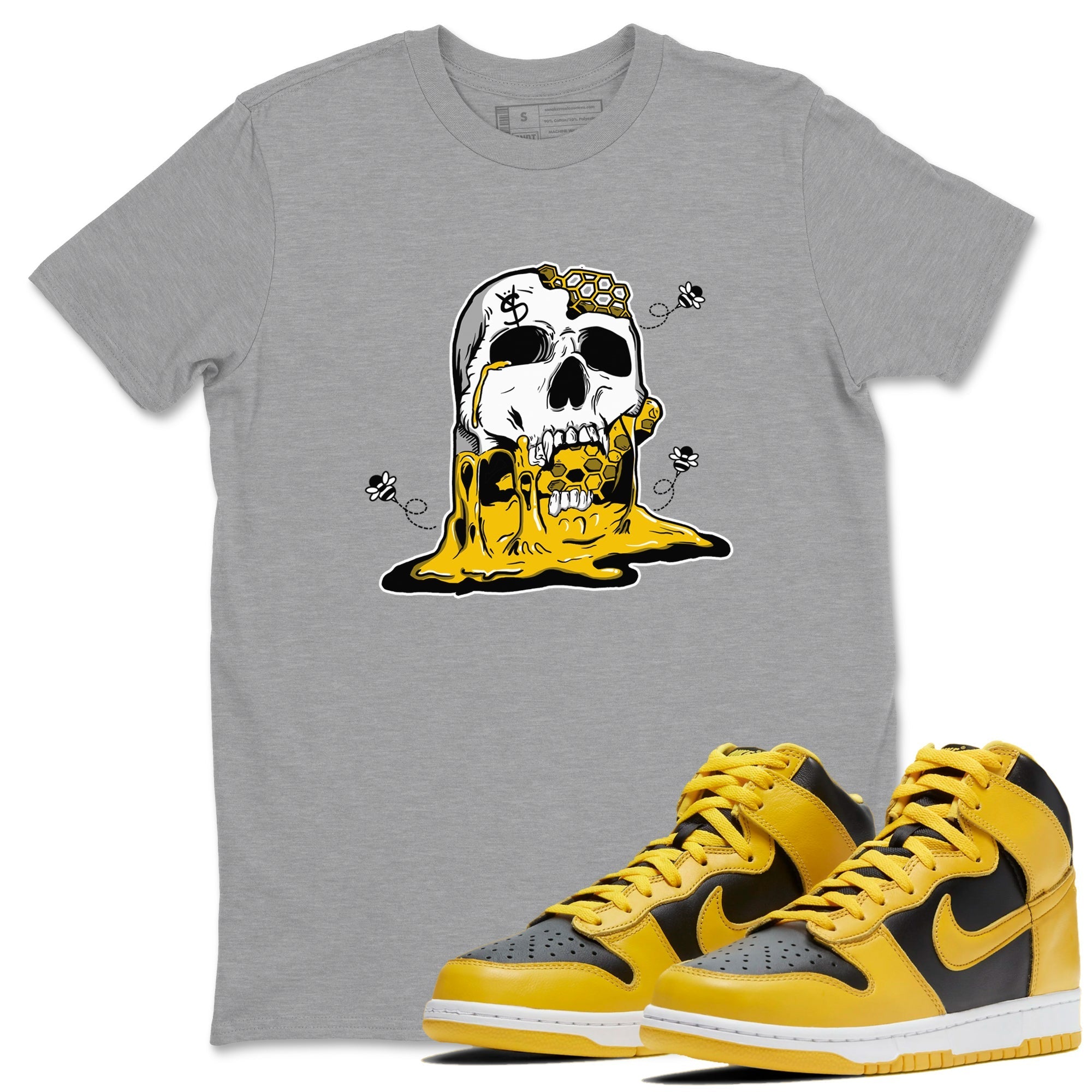 Dripping Honey Skullhead snkmatch Tees - Dunk High Pollen