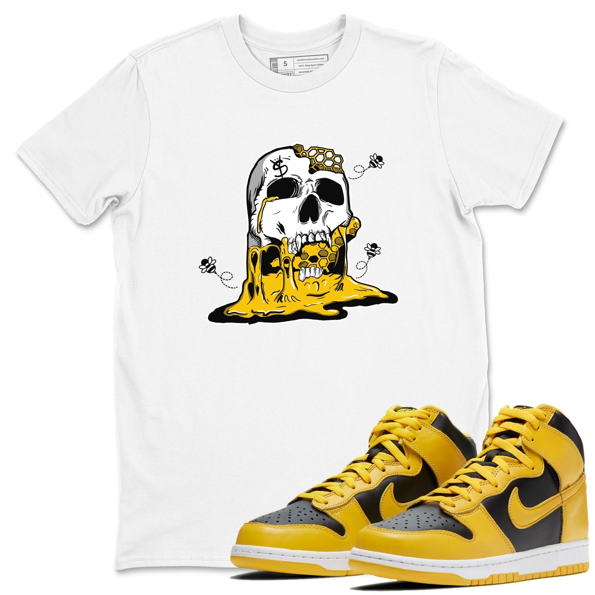 Dripping Honey Skullhead snkmatch Tees - Dunk High Pollen