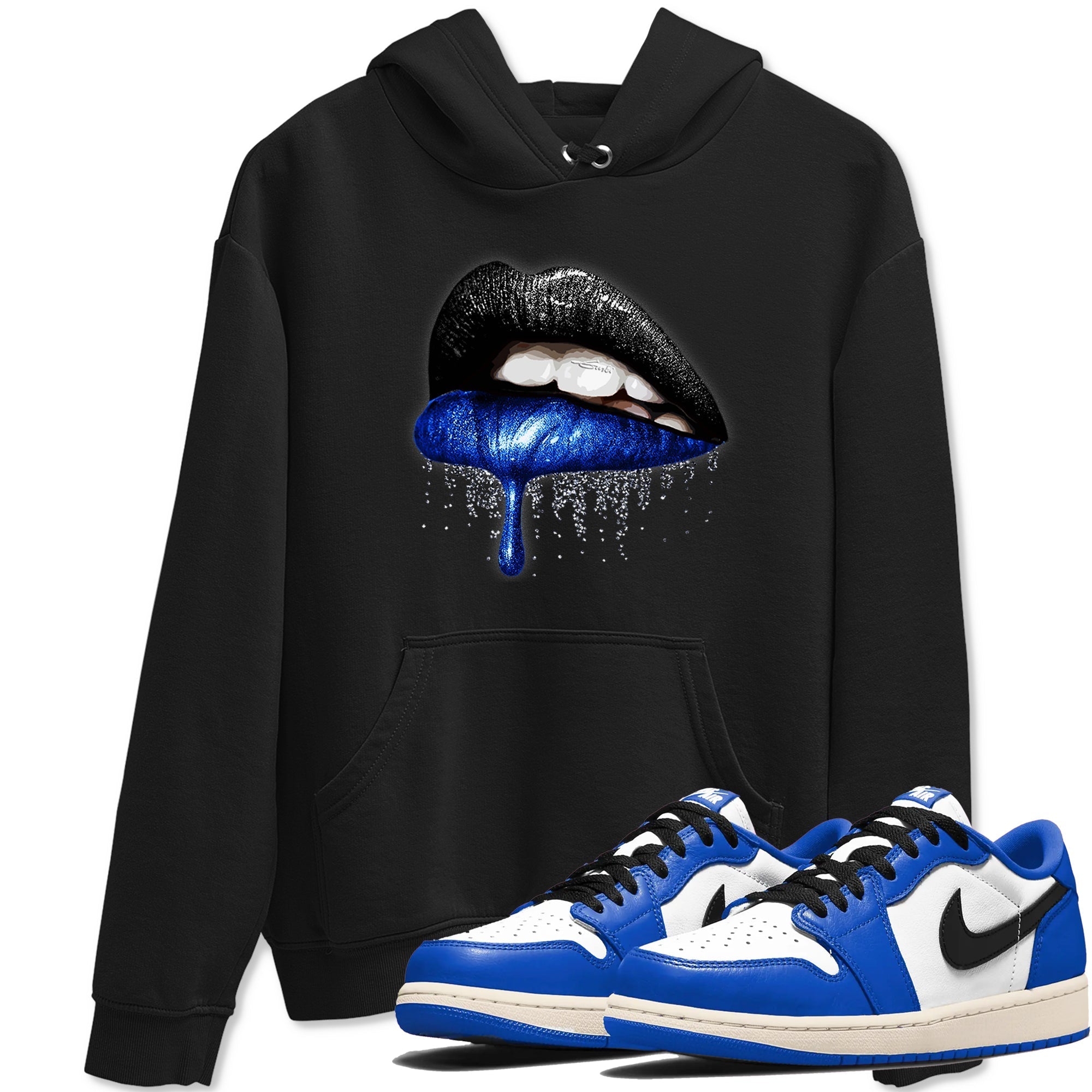 Dripping Lips snkmatch Tees - Air Jordan 1 Game Royal