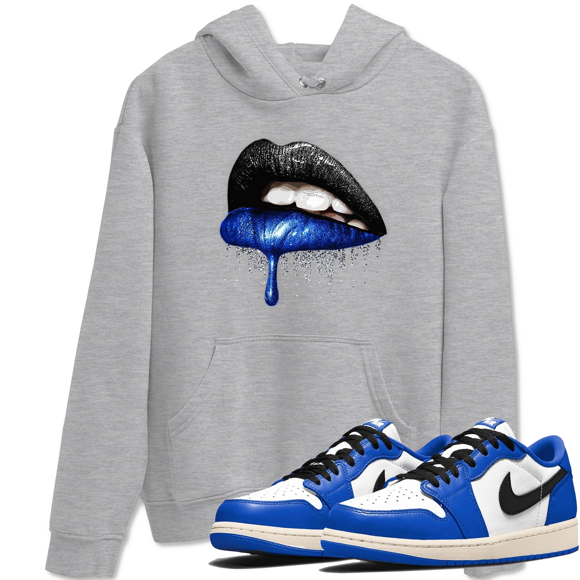 Dripping Lips snkmatch Tees - Air Jordan 1 Game Royal