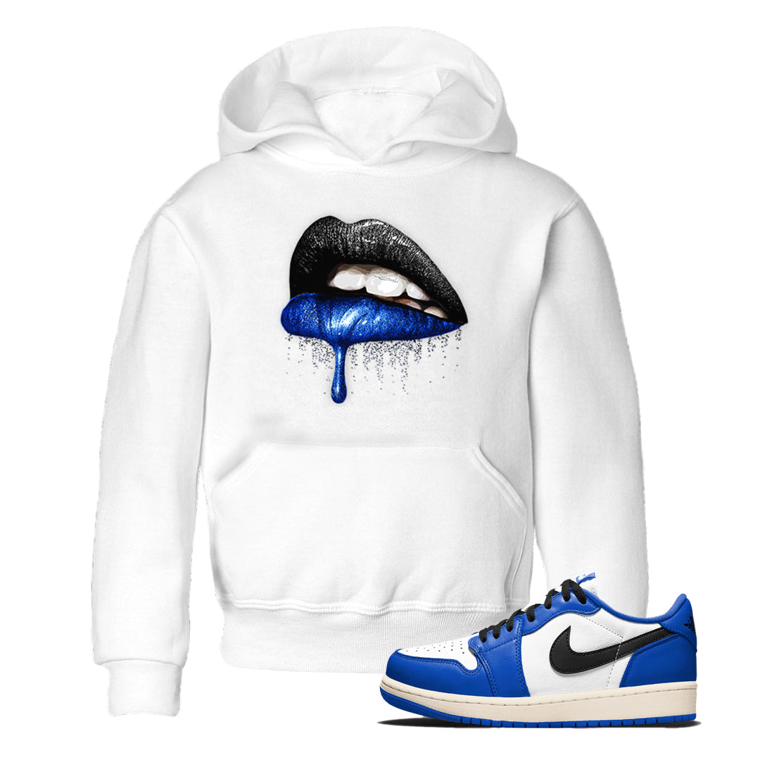 Dripping Lips snkmatch Tees Kids - Air Jordan 1 Game Royal