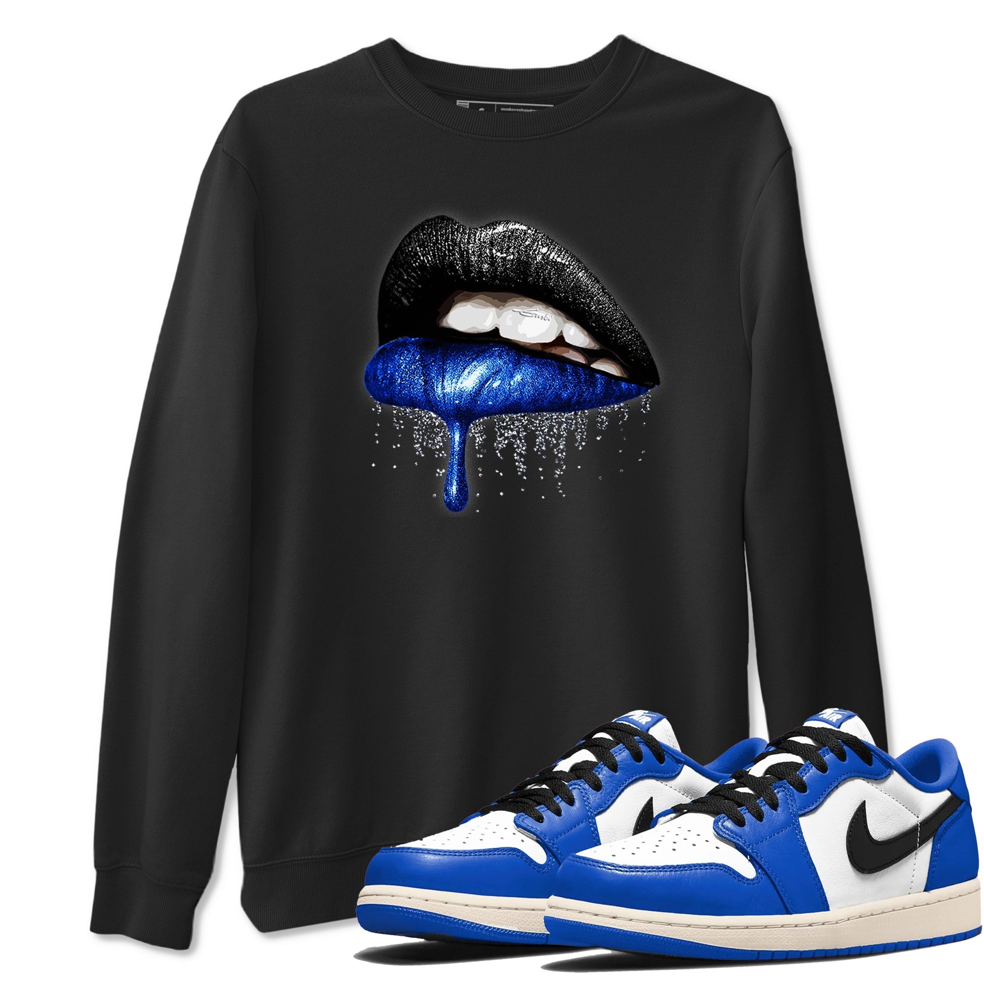 Dripping Lips snkmatch Tees - Air Jordan 1 Game Royal