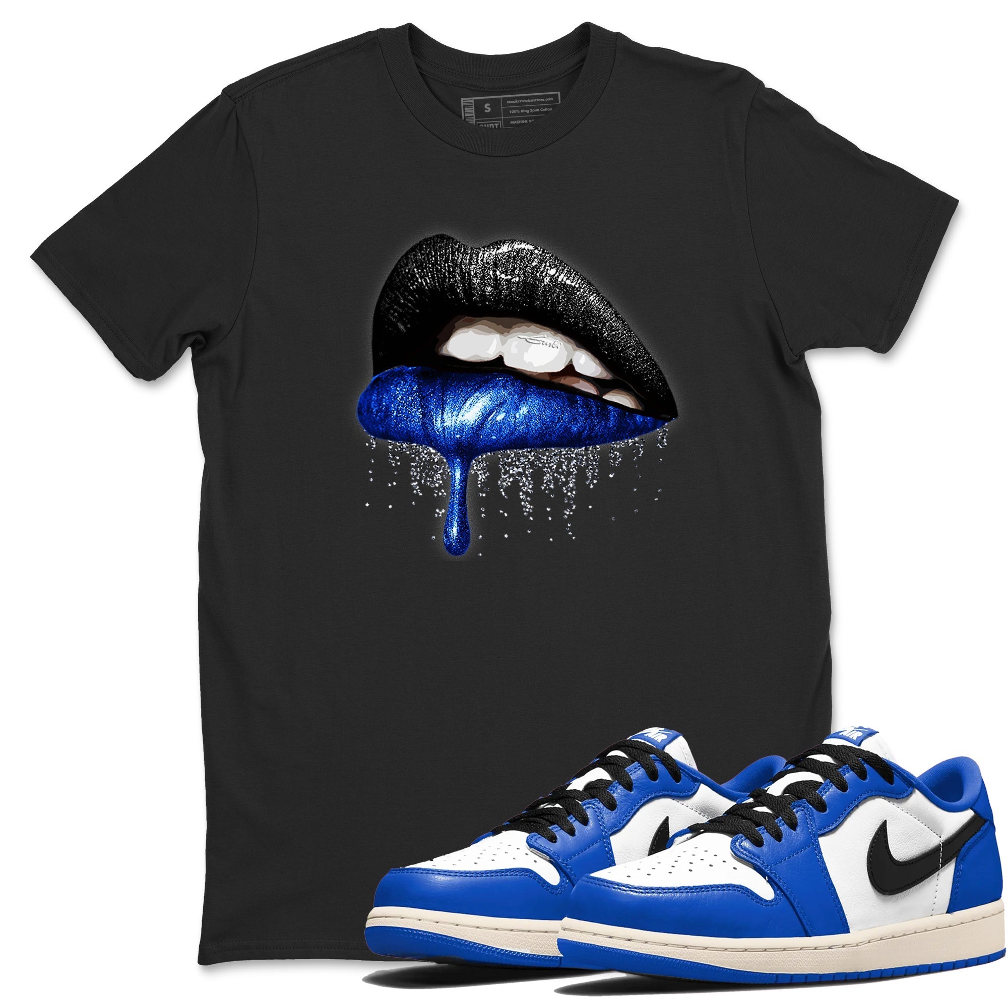 Dripping Lips snkmatch Tees - Air Jordan 1 Game Royal