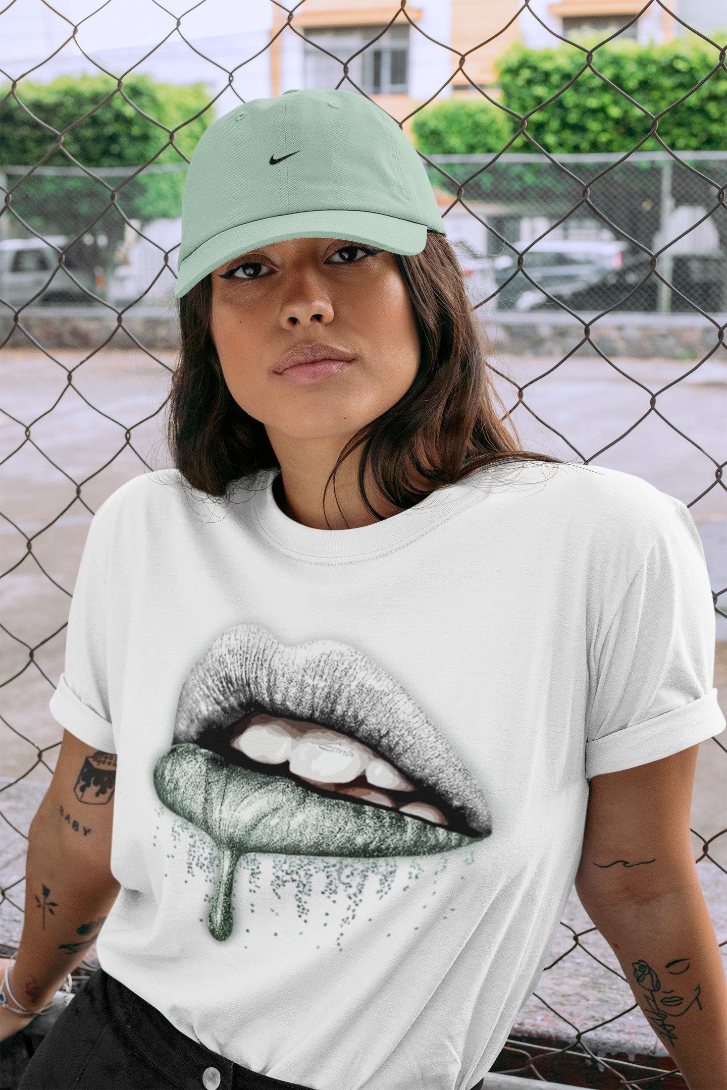 Dripping Lips Unisex Tops - Air Jordan 1 Seafoam