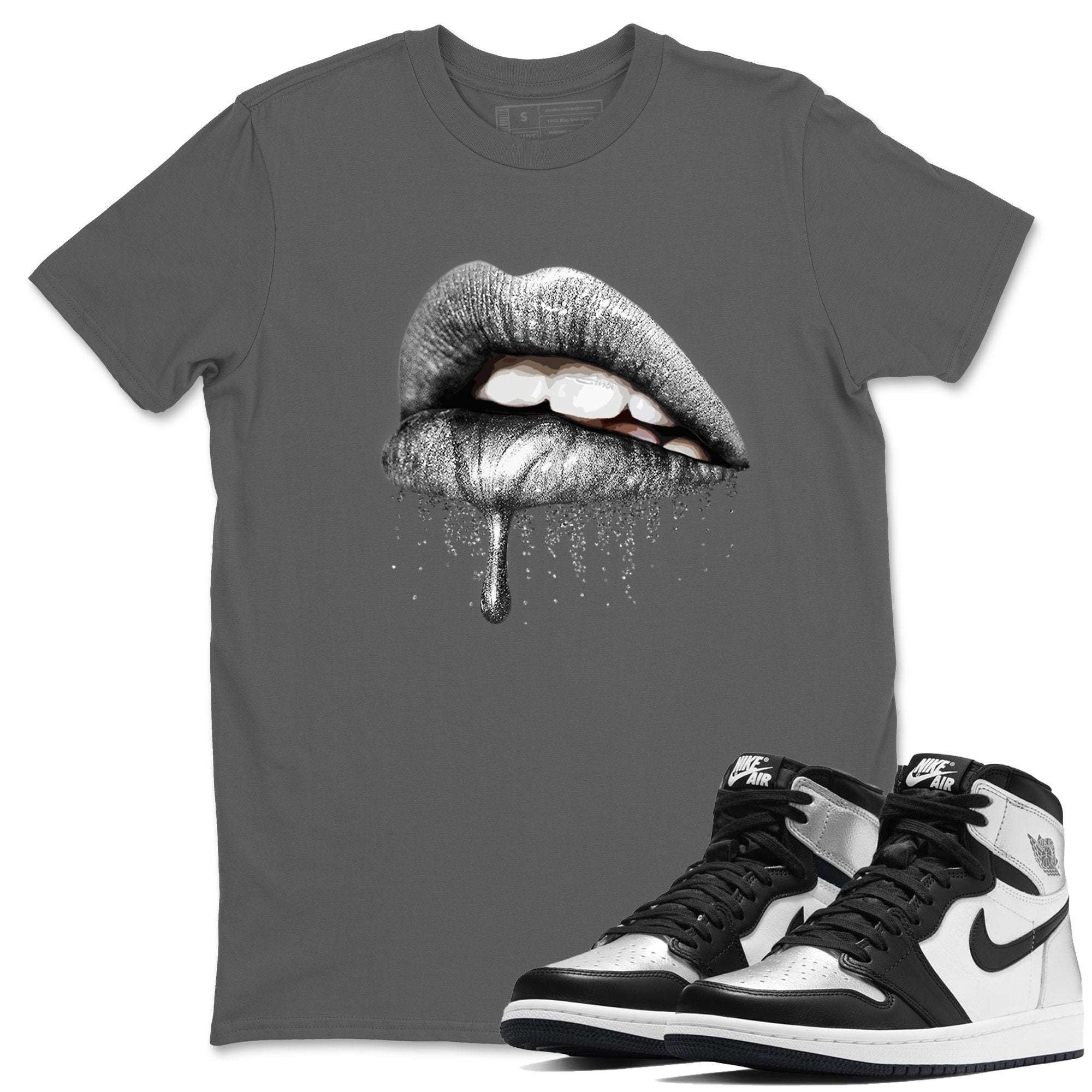 Dripping Lips Unisex Tops - Air Jordan 1 Silver Toe