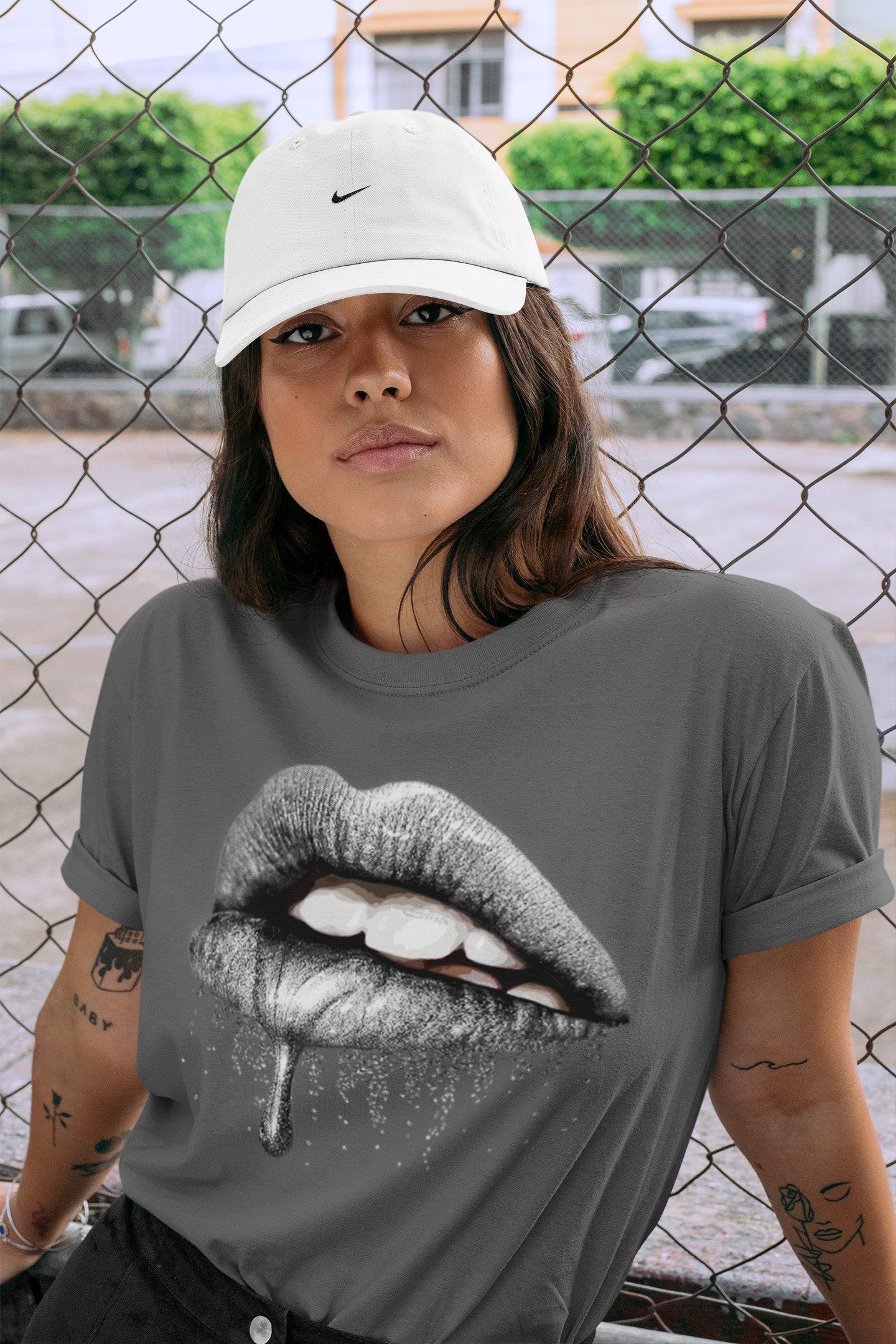 Dripping Lips Unisex Tops - Air Jordan 1 Silver Toe
