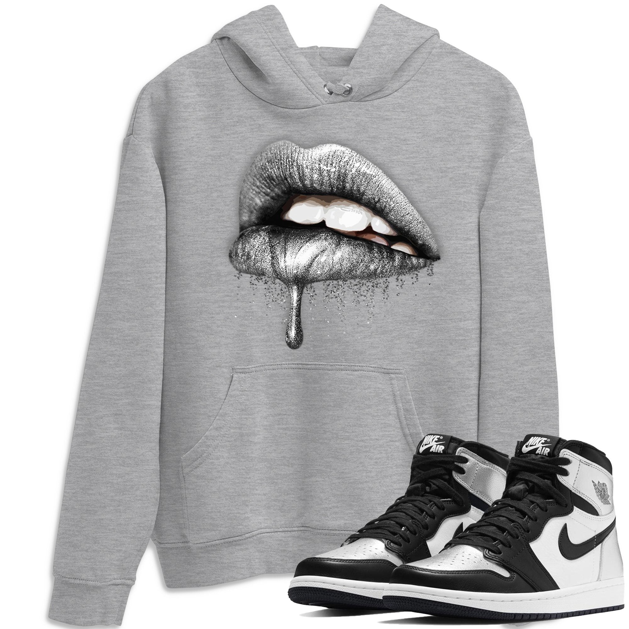 Dripping Lips Unisex Tops - Air Jordan 1 Silver Toe