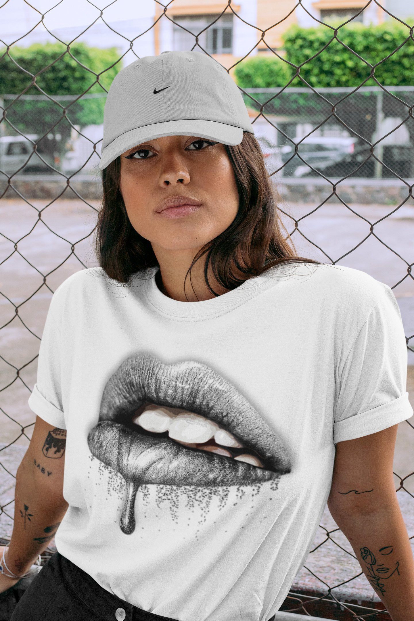 Dripping Lips Unisex Tops - Air Jordan 1 Silver Toe