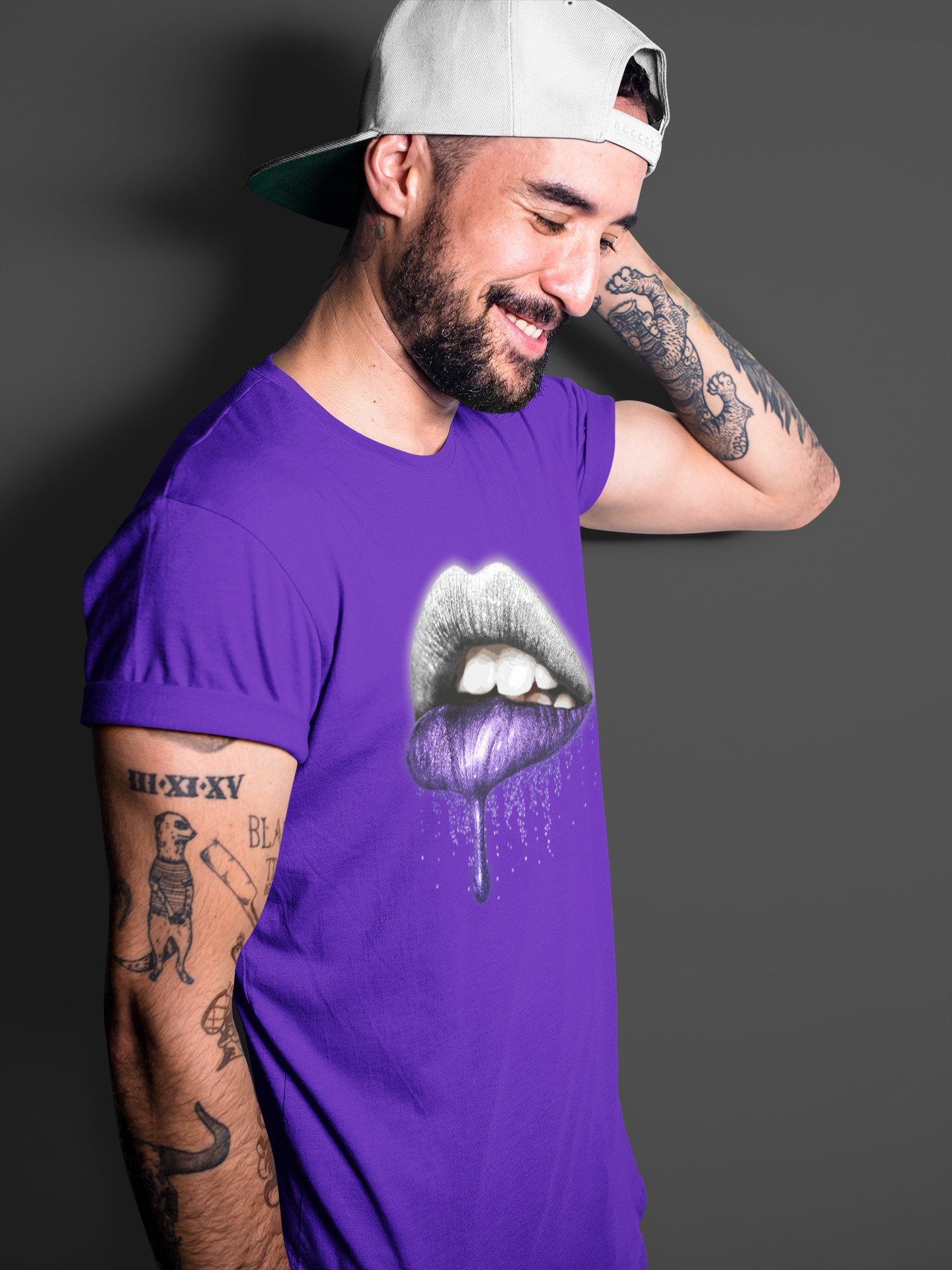 Dripping Lips Unisex Tops - Air Jordan 1 WMNS Court Purple