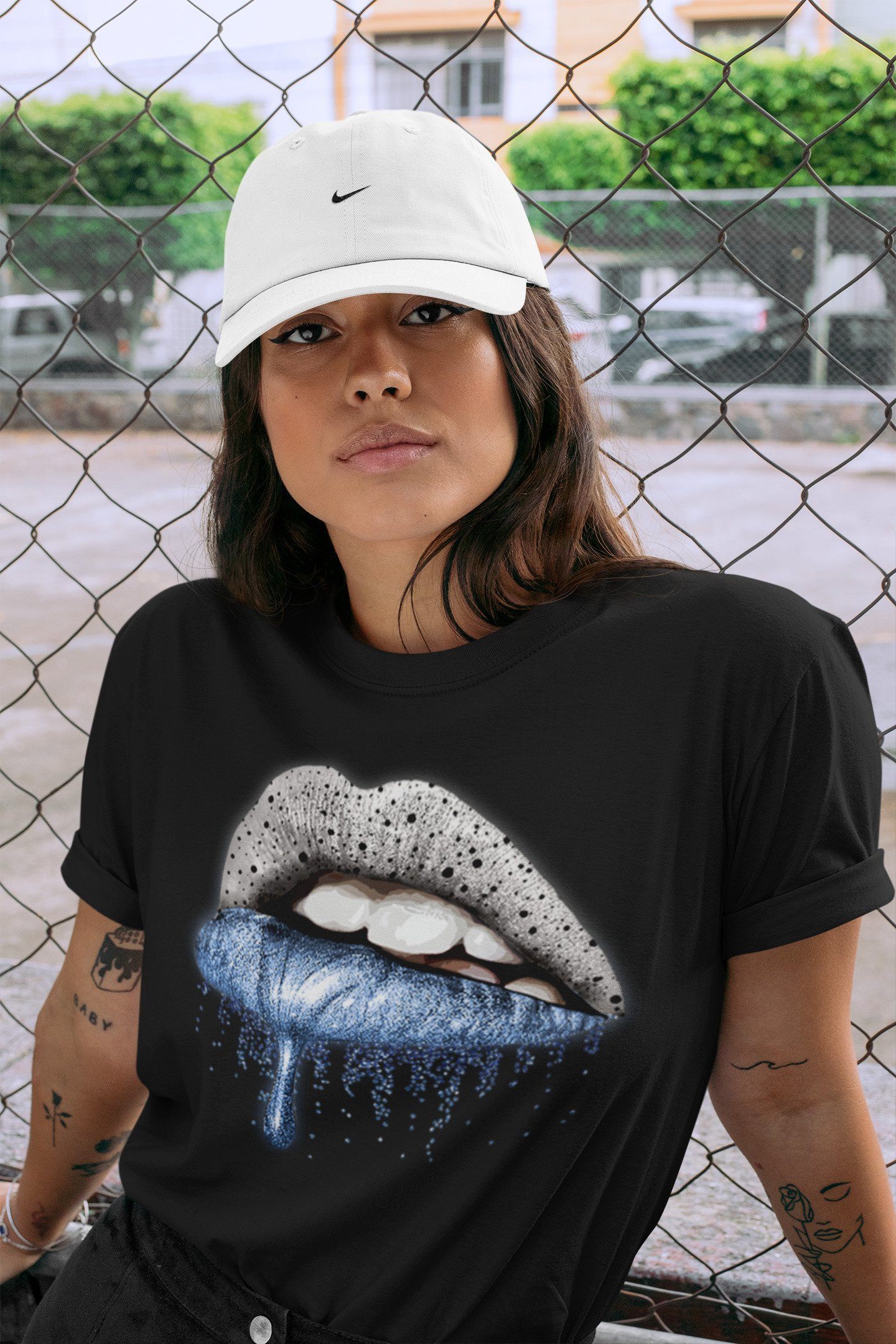 Dripping Lips Unisex Tops - Air Jordan 4 University Blue