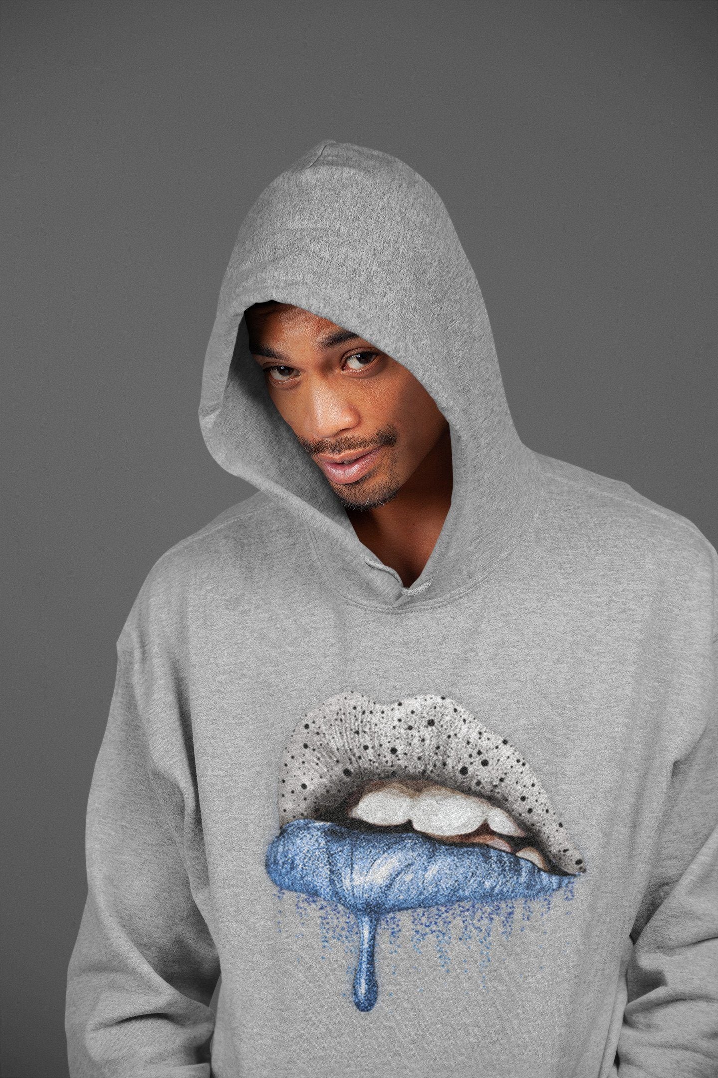 Dripping Lips Unisex Tops - Air Jordan 4 University Blue