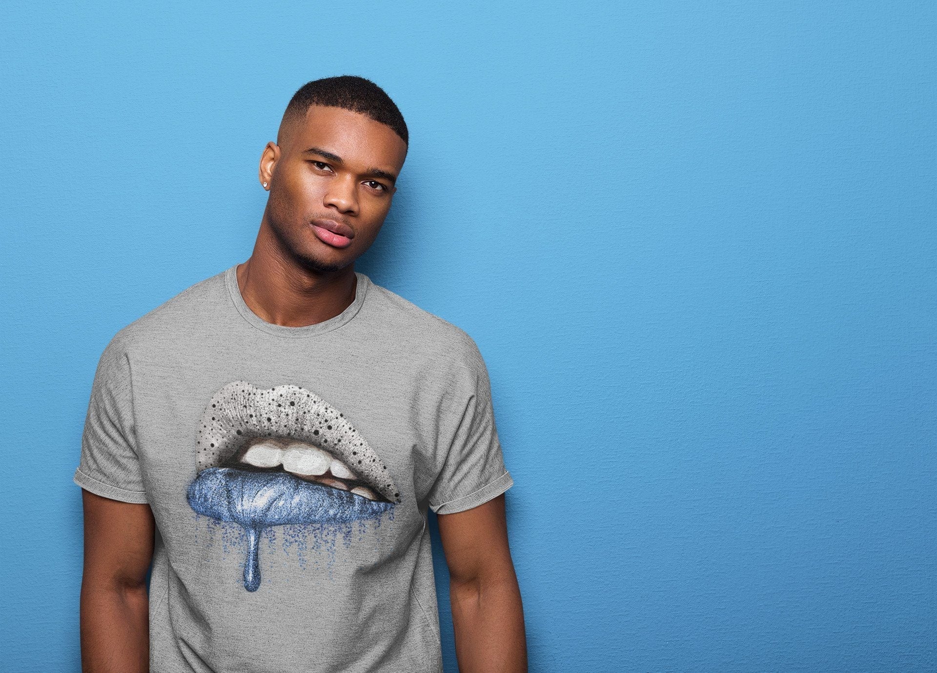 Dripping Lips Unisex Tops - Air Jordan 4 University Blue