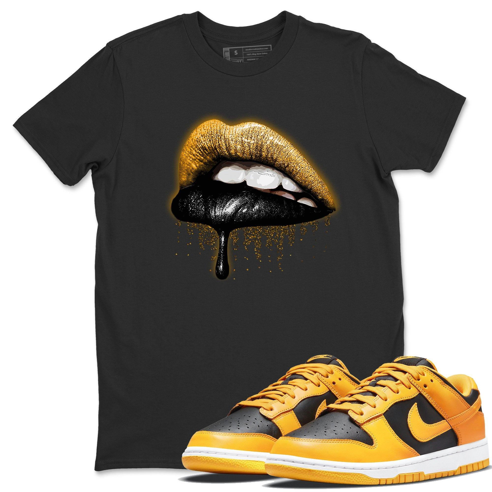 Dripping Lips Unisex Tops - Dunk Championship Goldenrod