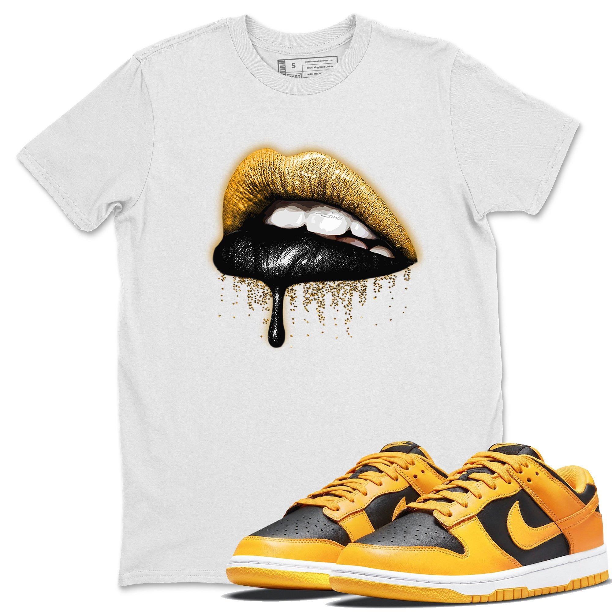 Dripping Lips Unisex Tops - Dunk Championship Goldenrod