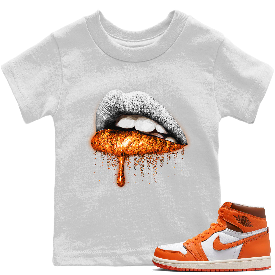 Dripping Lips Kids Tops - Air Jordan 1 Starfish