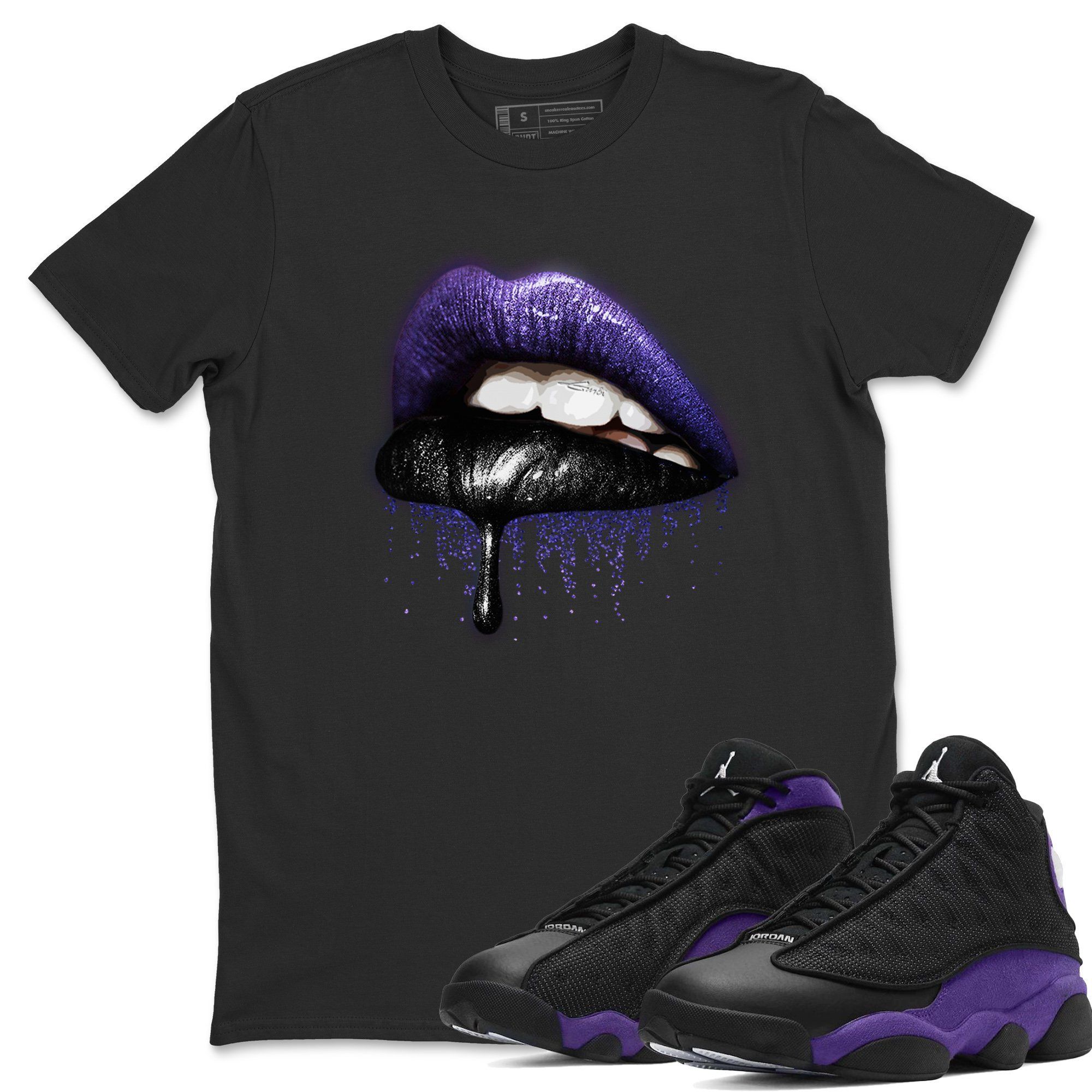 Dripping Lips Unisex Tops - Air Jordan 13 Court Purple
