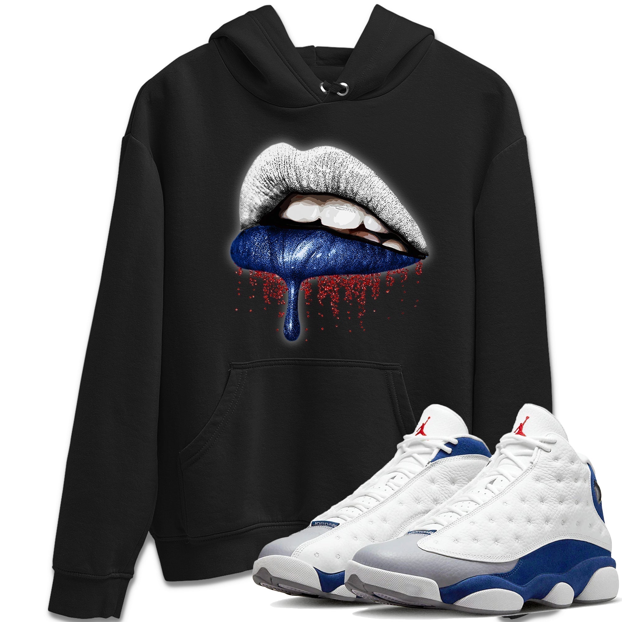 Dripping Lips Unisex Tops - Air Jordan 13 French Blue