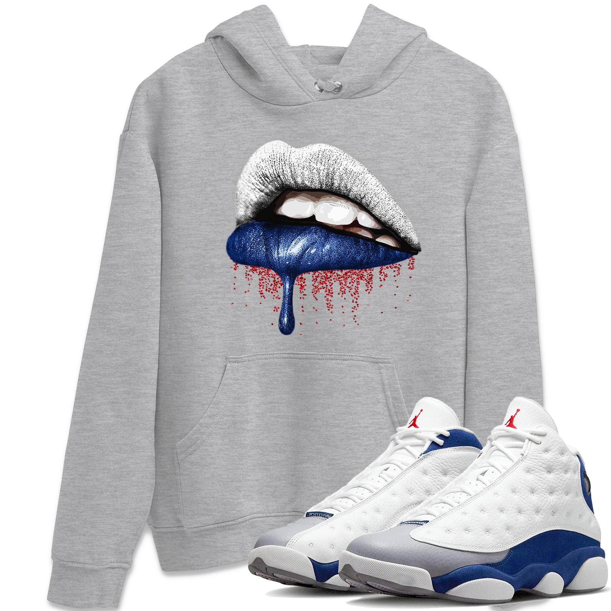 Dripping Lips Unisex Tops - Air Jordan 13 French Blue