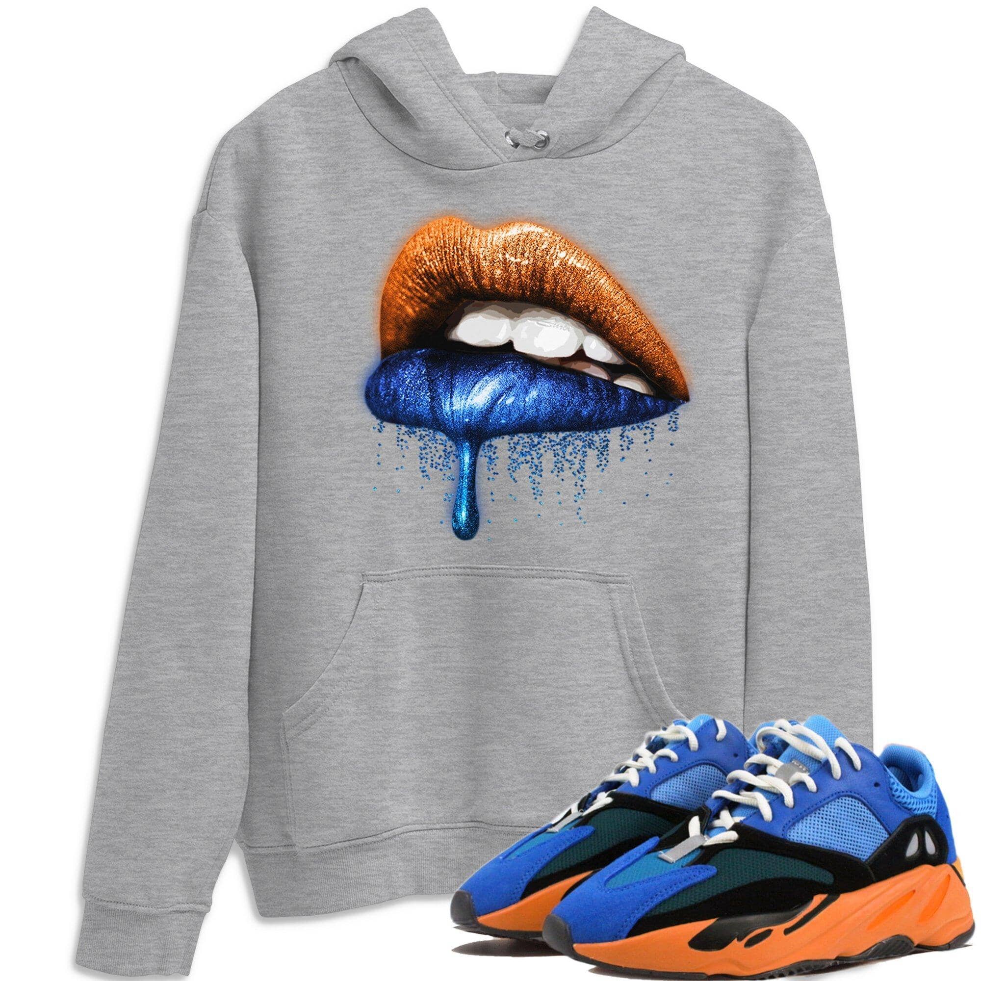 Dripping Lips Unisex Tops - Yeezy 700 Bright Blue