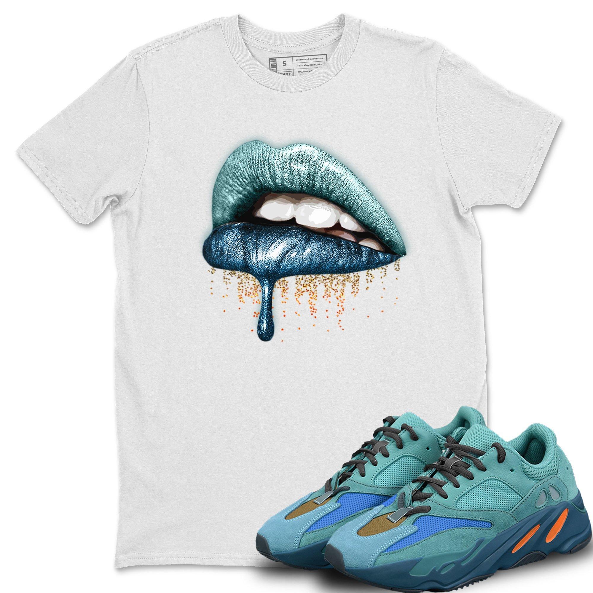 Dripping Lips Unisex Tops - Yeezy 700 Faded Azure