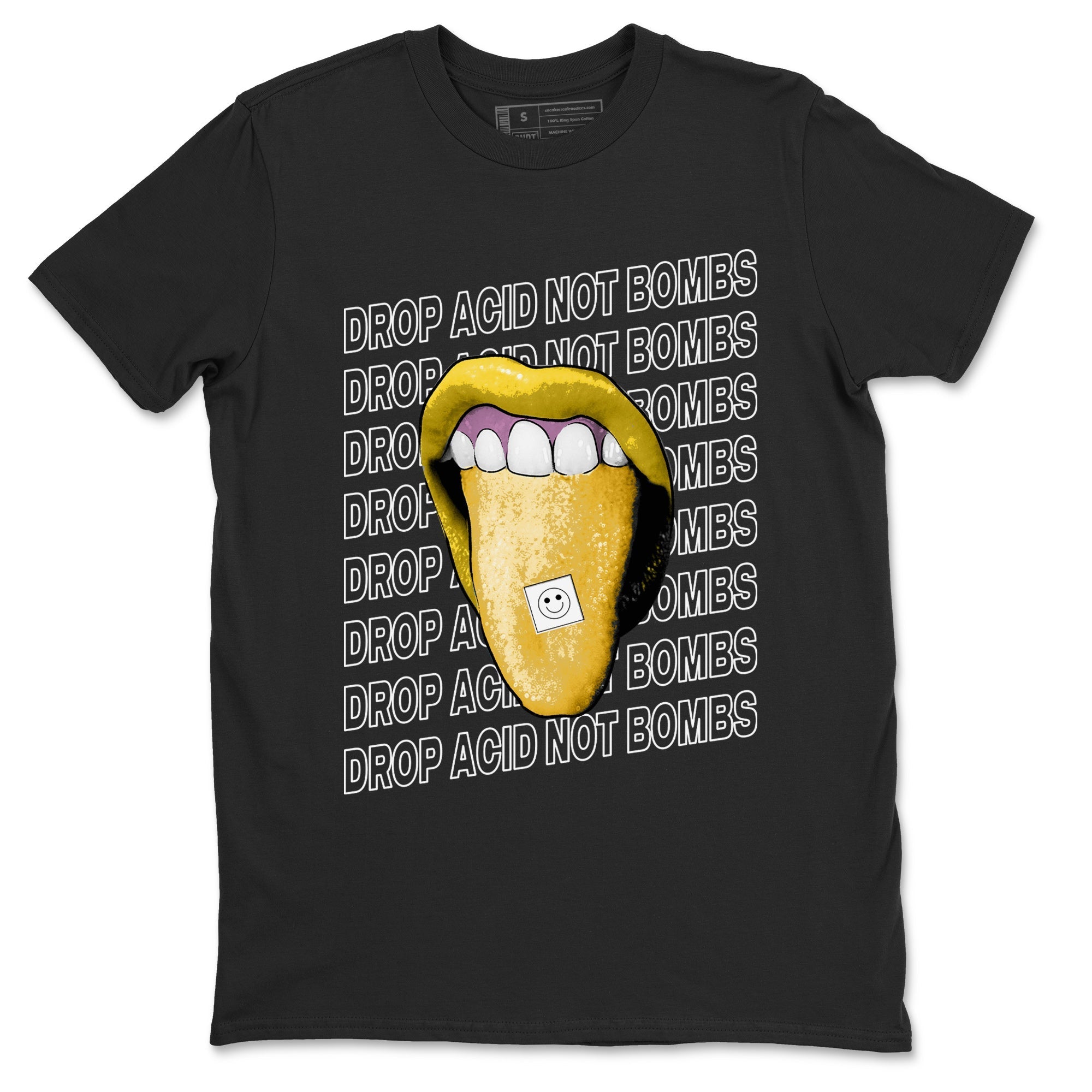 Drop Acid Not Bombs Unisex Tops - Air Jordan 11 Yellow Python