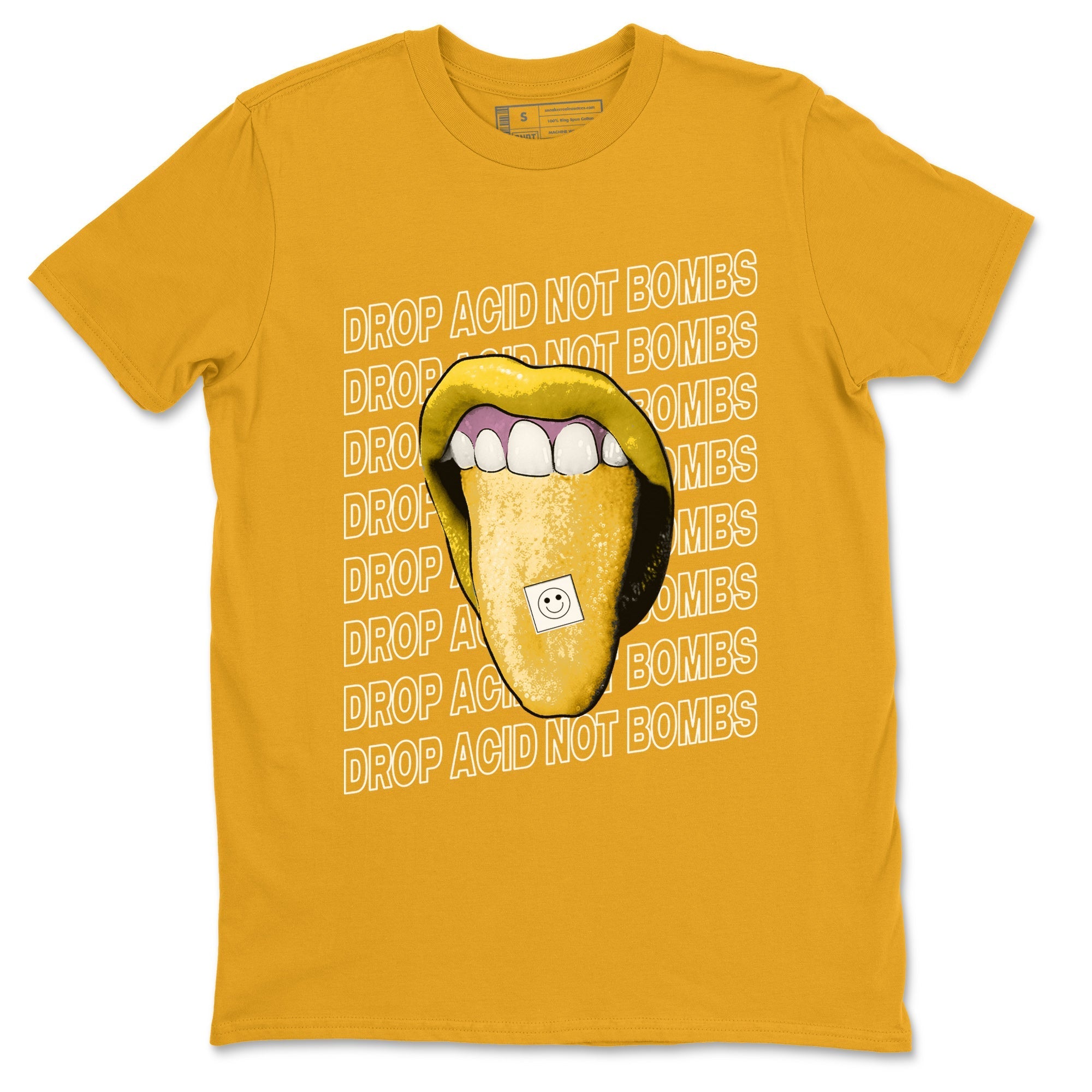 Drop Acid Not Bombs Unisex Tops - Air Jordan 11 Yellow Python