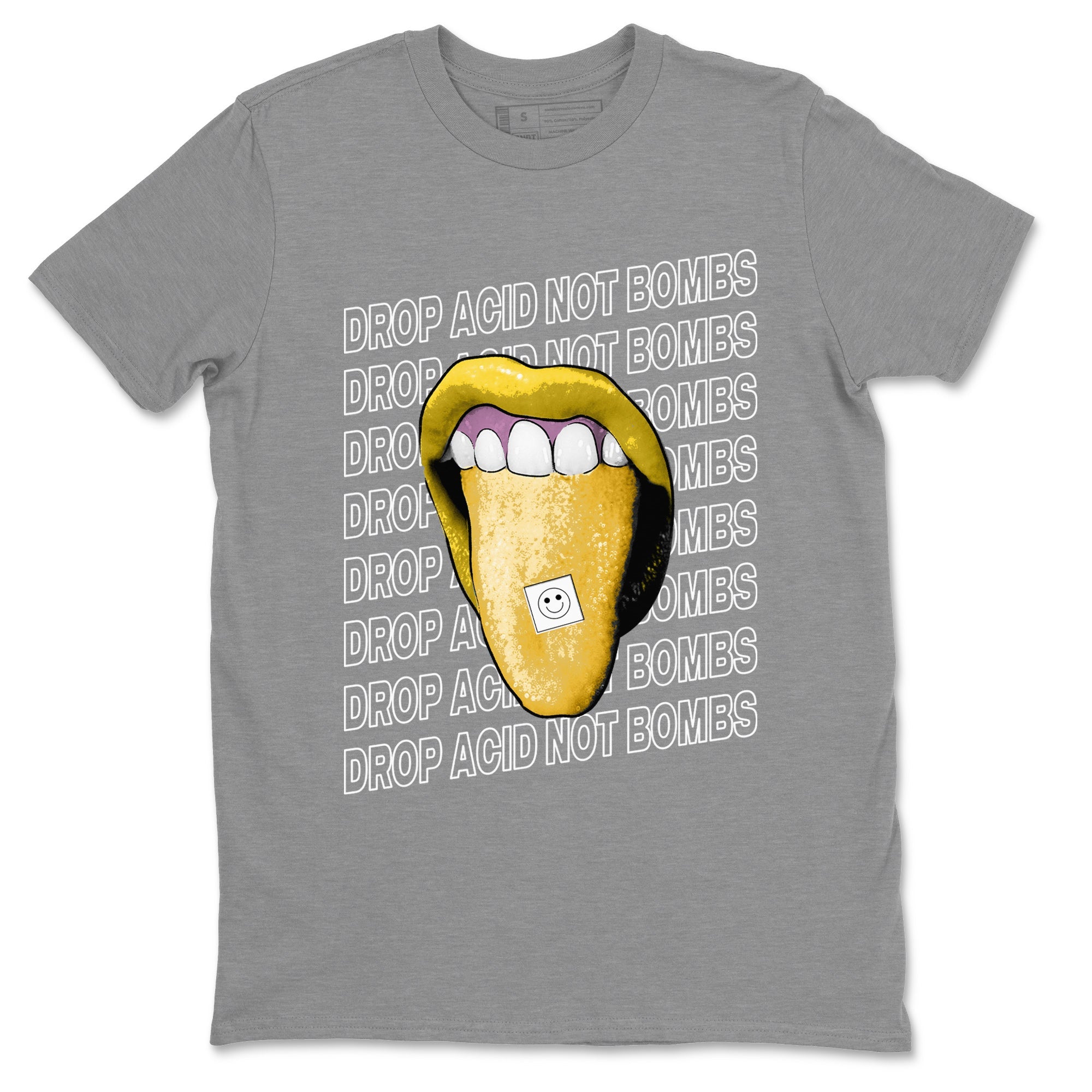 Drop Acid Not Bombs Unisex Tops - Air Jordan 11 Yellow Python