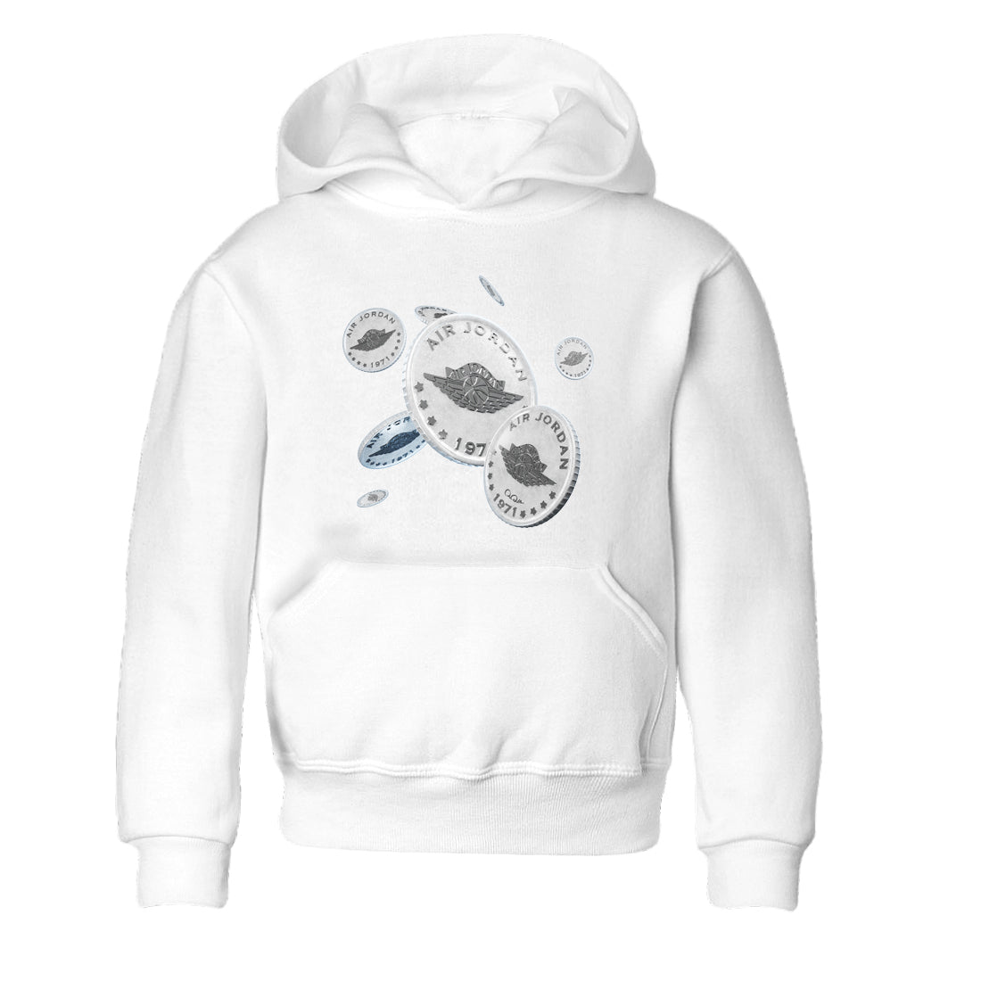Drop Coin Kids Tops - Air Jordan 11 White Cement