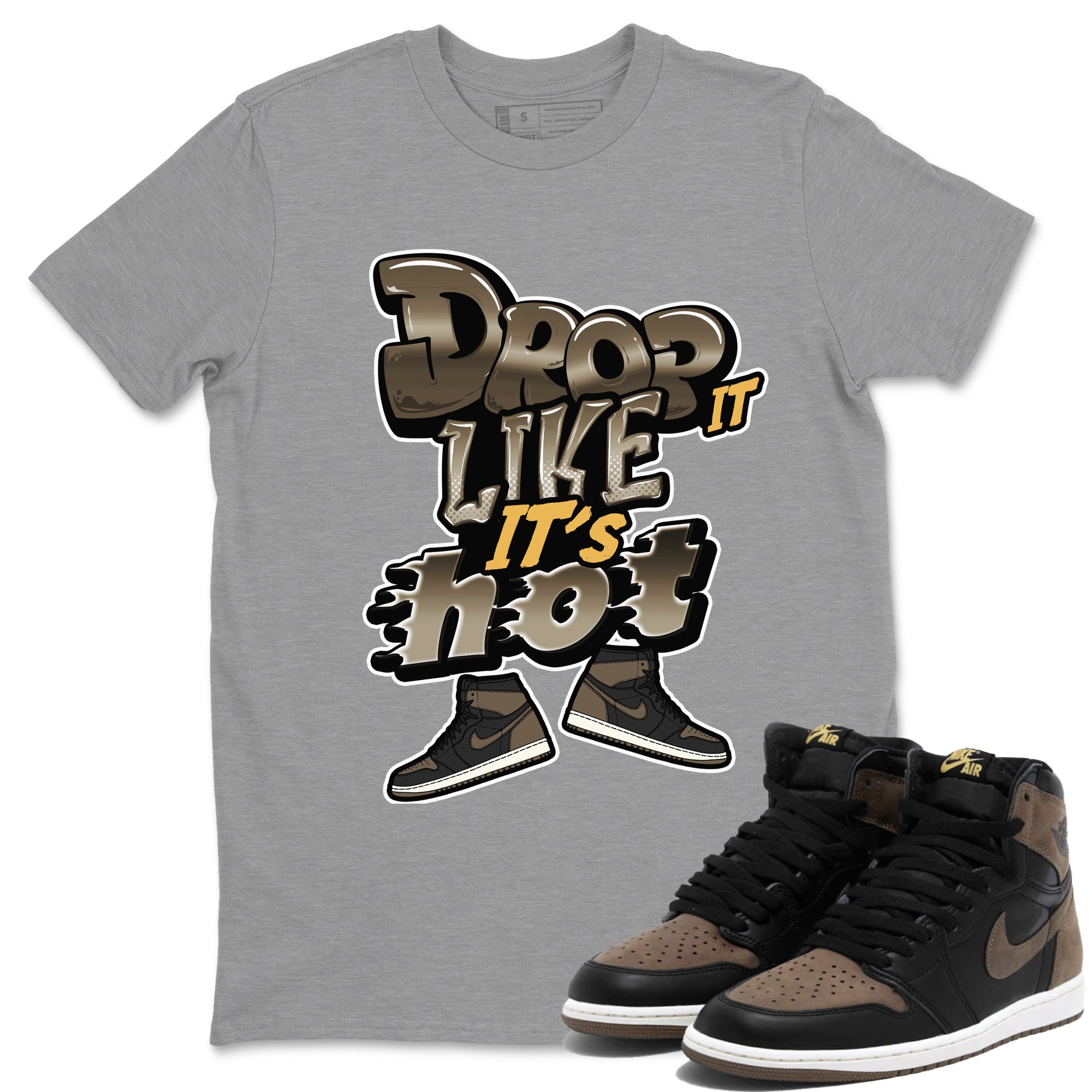 Drop It Like It's Hot snkmatch Tee - Air Jordan 1 Palomino