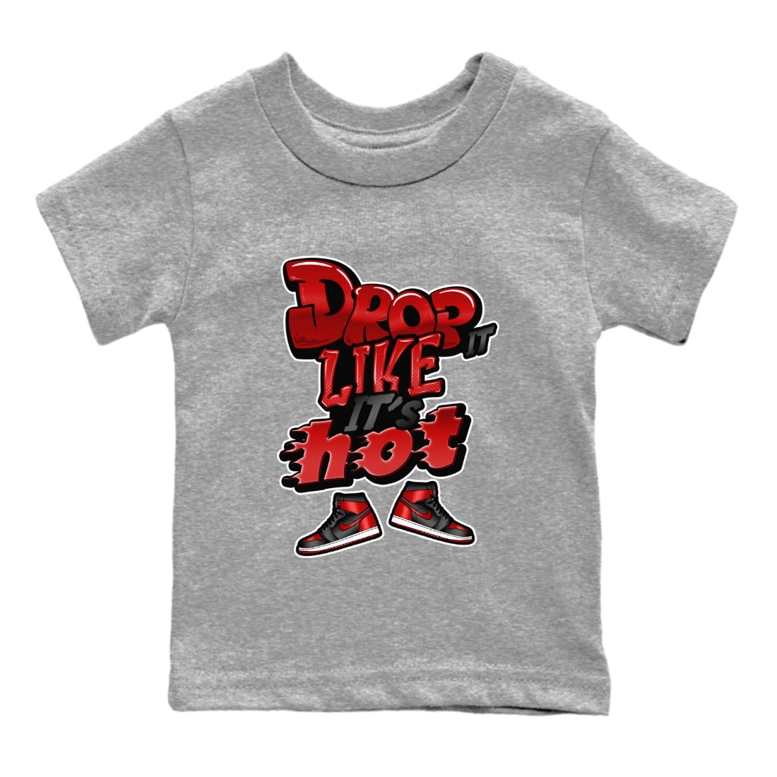 Drop It Like It's Hot snkmatch Tee Kids - Air Jordan 1 Satin Bred