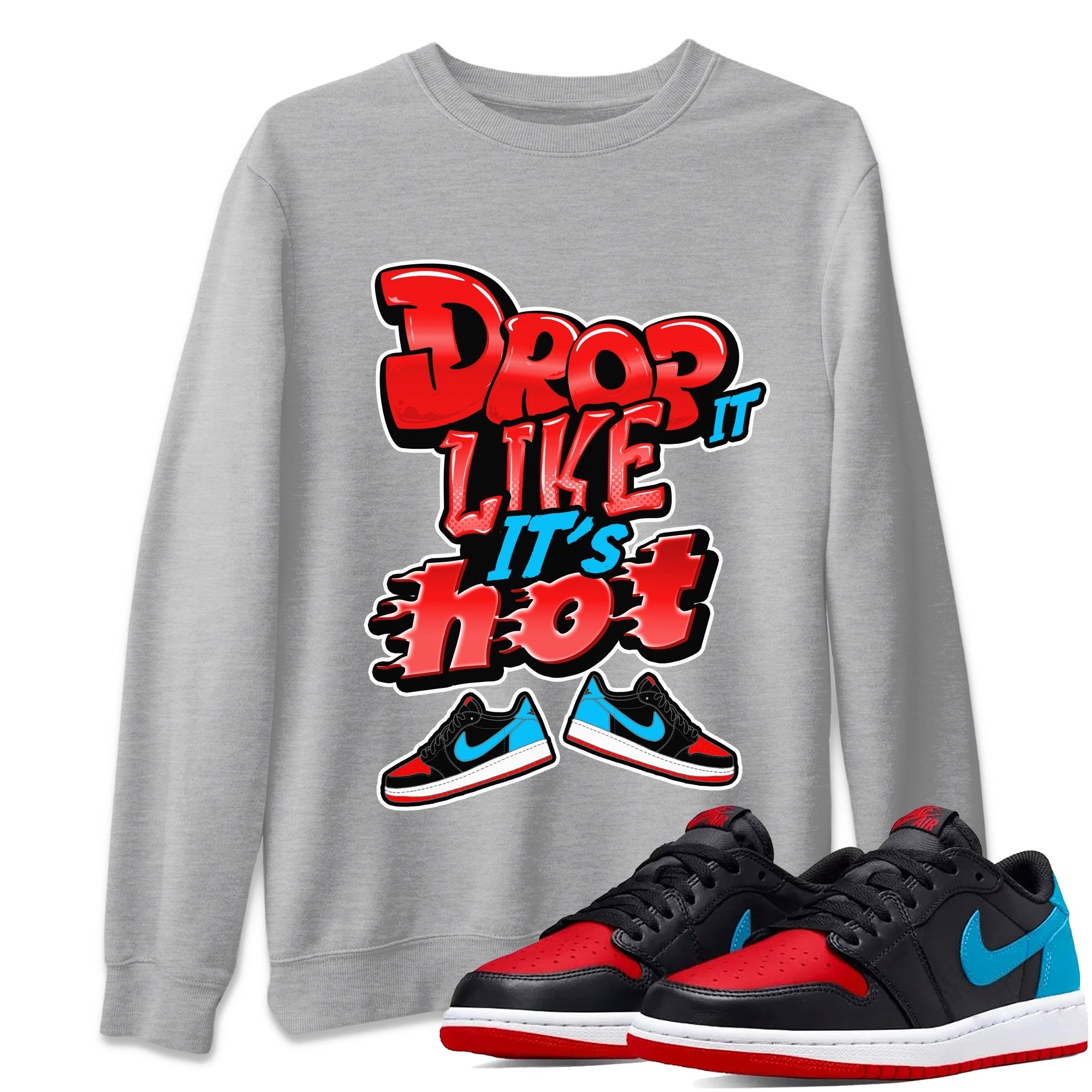 Drop It Like It's Hot snkmatch Tee - Air Jordan 1 UNC to Chicago