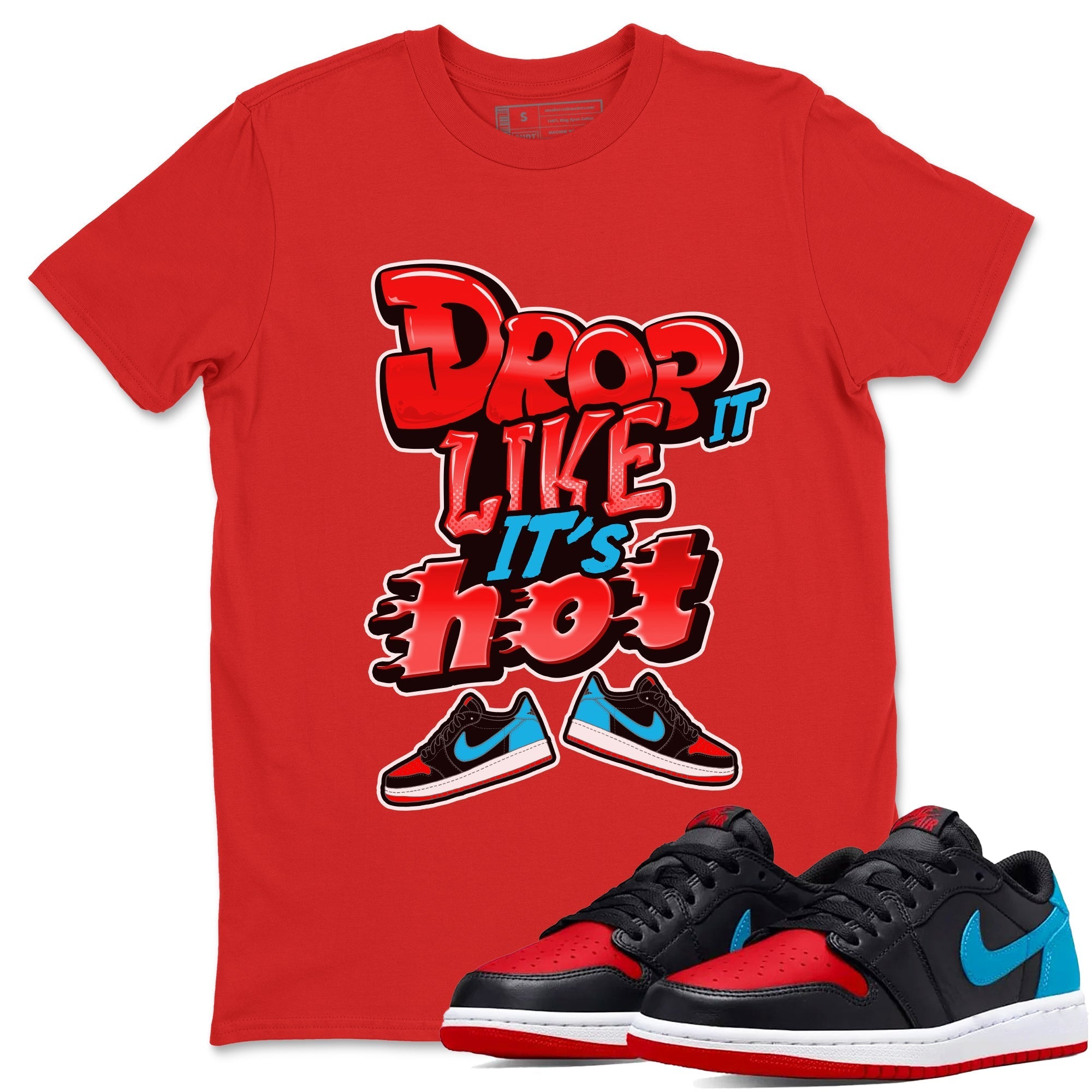 Drop It Like It's Hot snkmatch Tee - Air Jordan 1 UNC to Chicago
