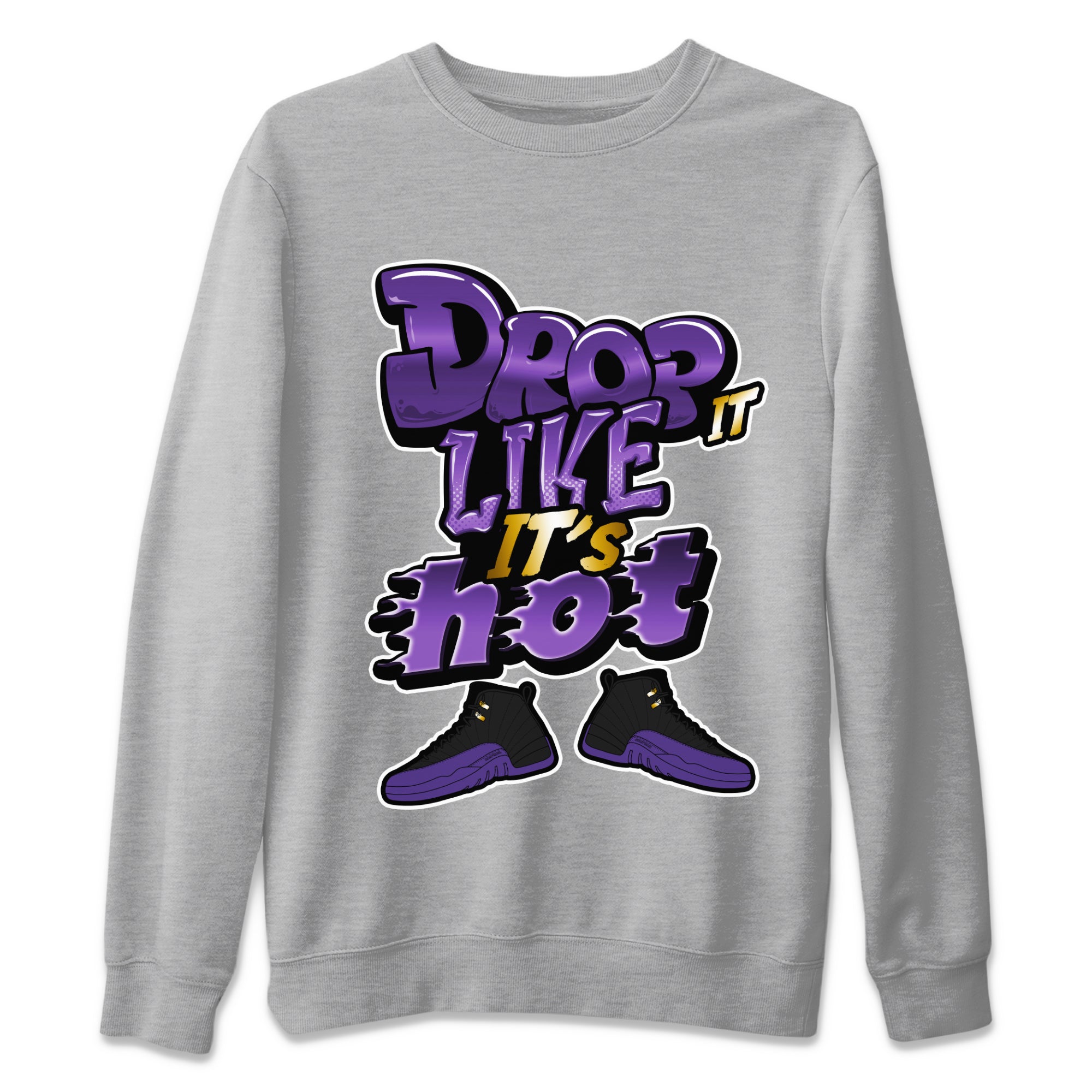 Drop It Like It's Hot snkmatch Tee - Air Jordan 12 Field Purple