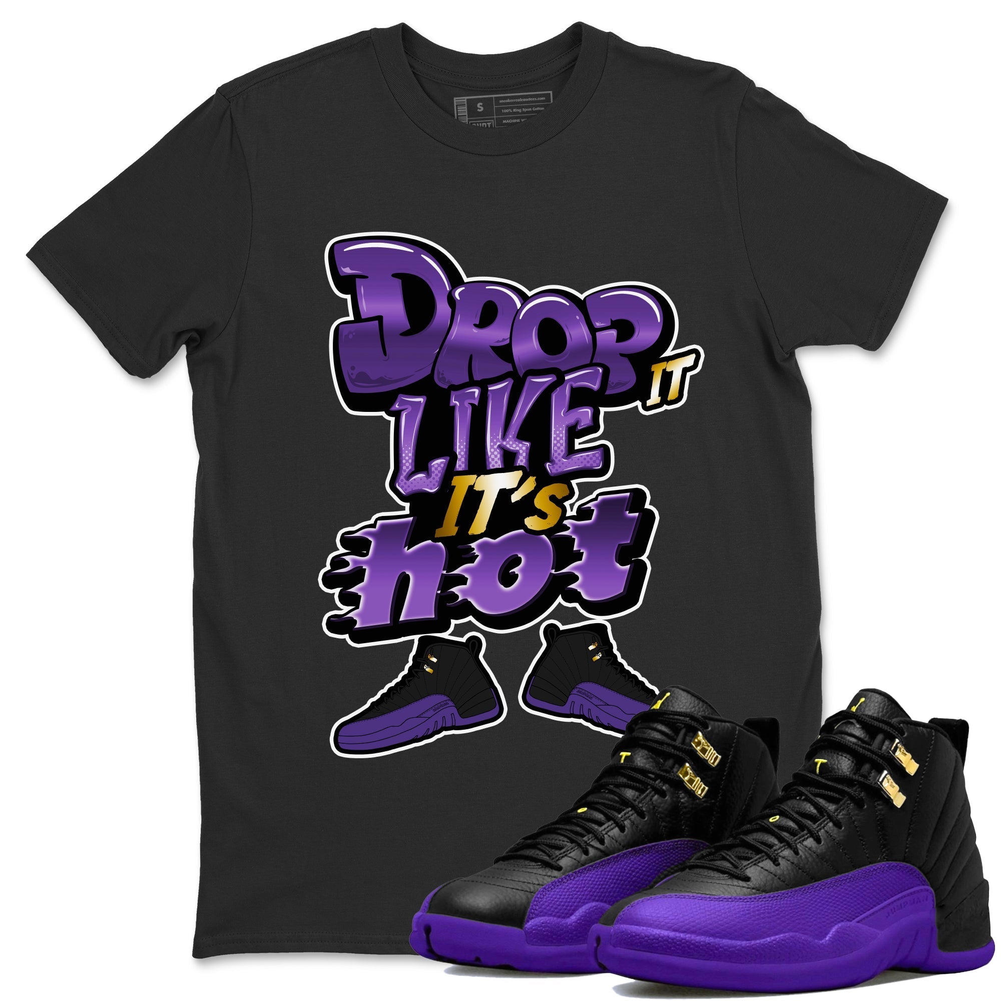 Drop It Like It's Hot snkmatch Tee - Air Jordan 12 Field Purple