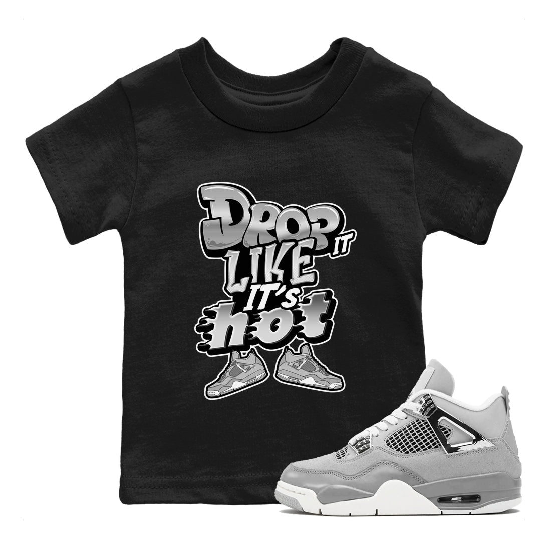 Drop It Like It's Hot snkmatch Tee Kids - Air Jordan 4 Frozen Moments