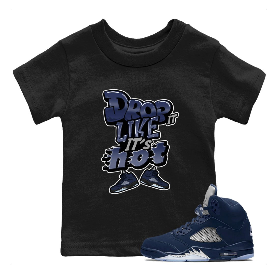 Drop It Like It's Hot snkmatch Tee Kids - Air Jordan 5 Georgetown