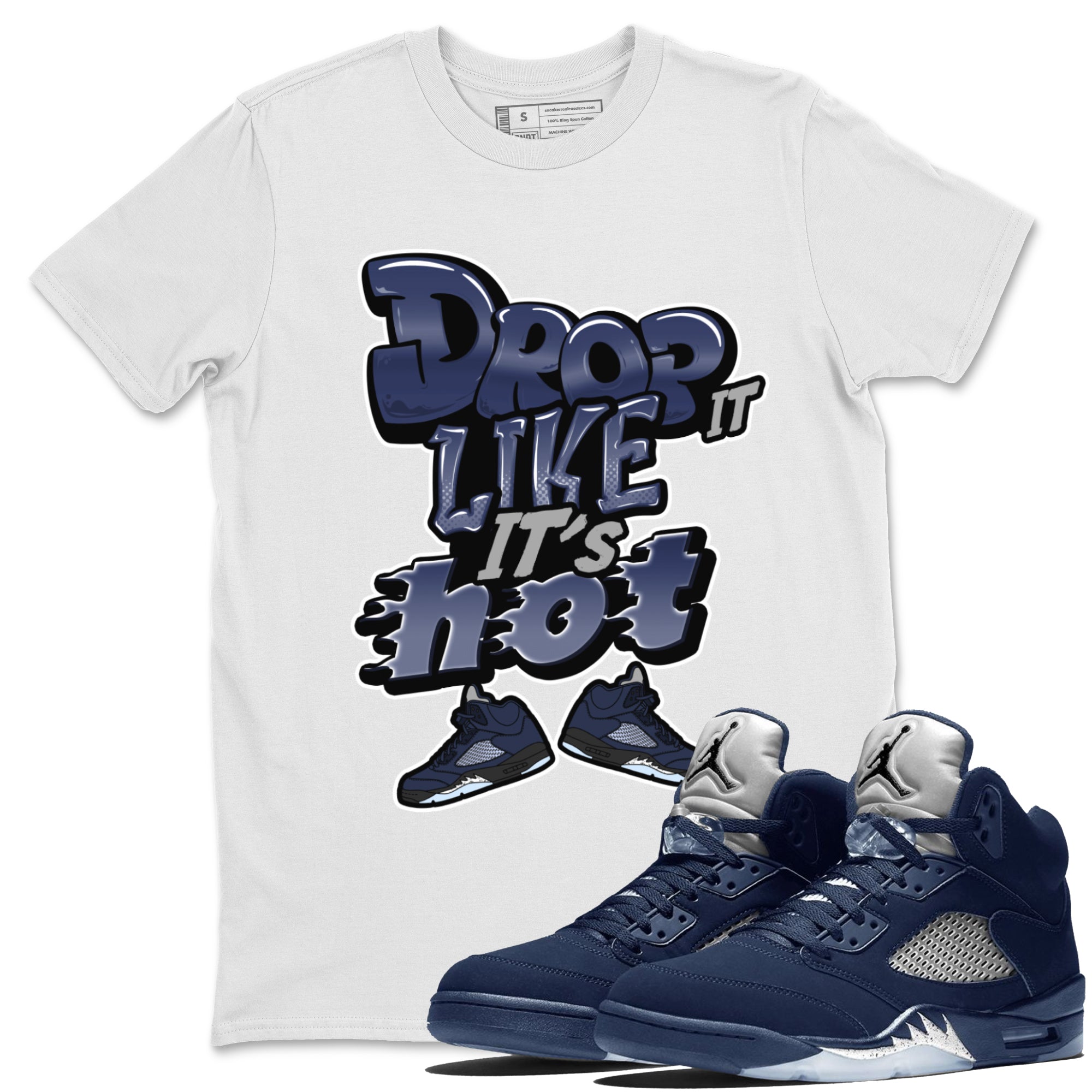 Drop It Like It's Hot snkmatch Tee - Air Jordan 5 Georgetown