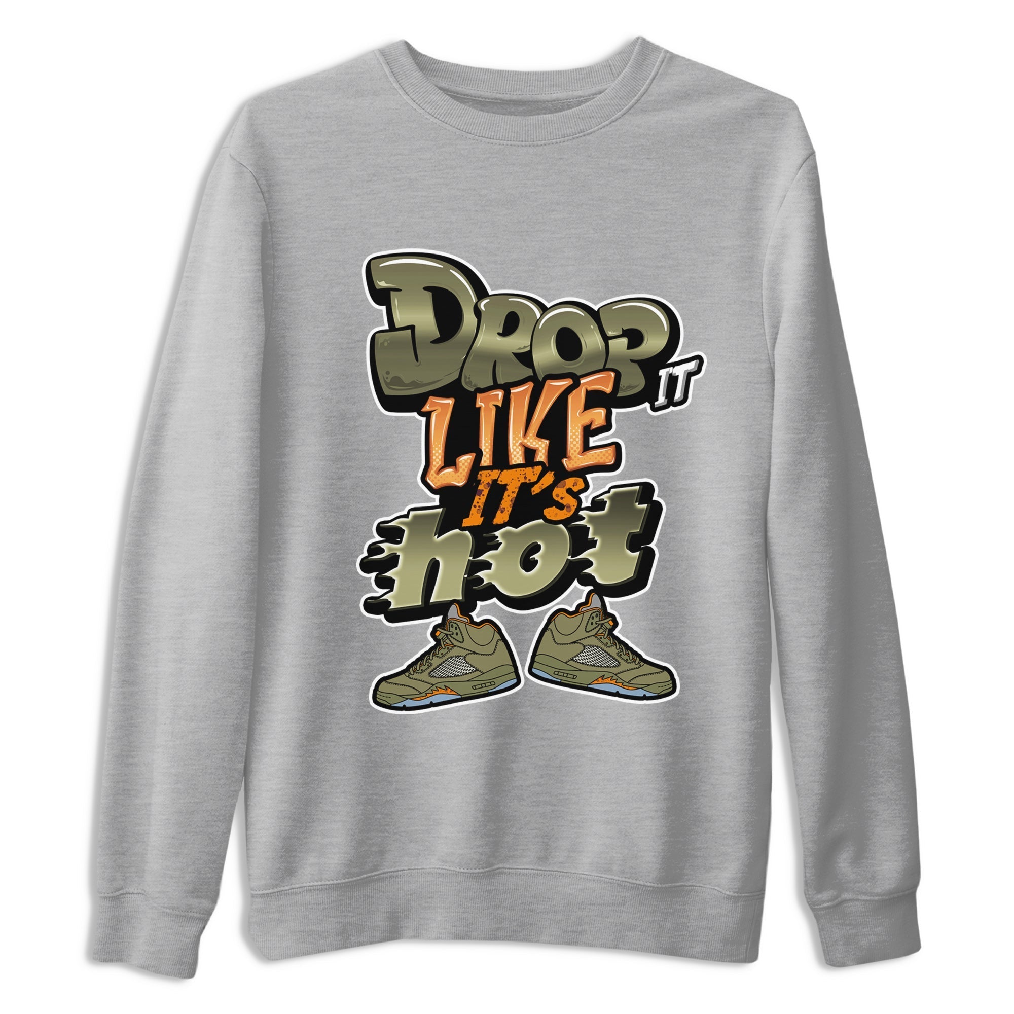Drop It Like It's Hot snkmatch Tees - Air Jordan 5 Olive