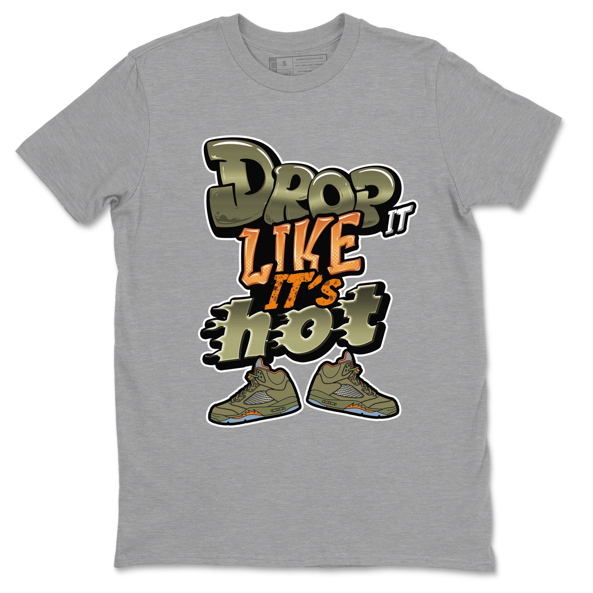 Drop It Like It's Hot snkmatch Tees - Air Jordan 5 Olive