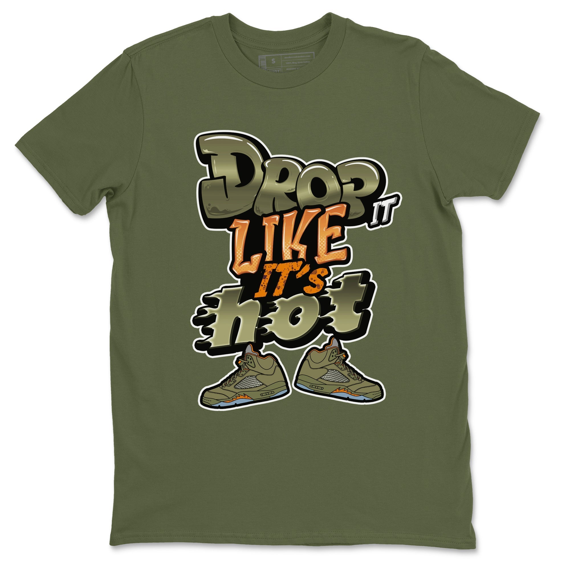 Drop It Like It's Hot snkmatch Tees - Air Jordan 5 Olive