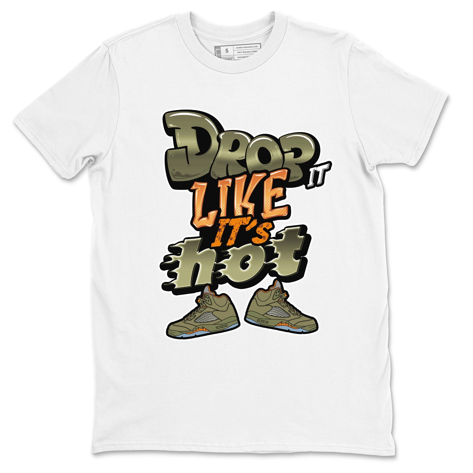 Drop It Like It's Hot snkmatch Tees - Air Jordan 5 Olive