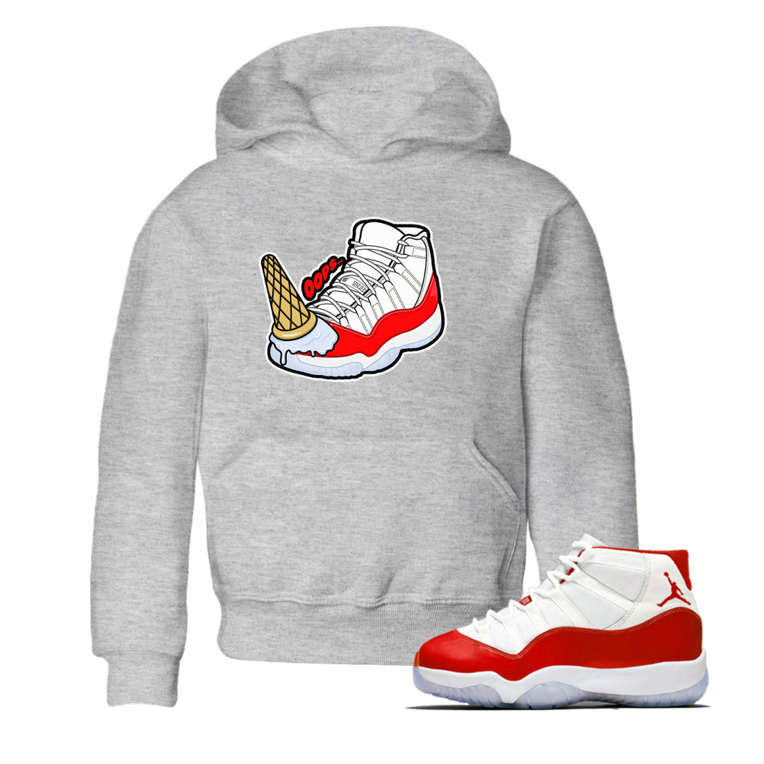 Dropped Ice Cream snkmatch Tee Kids - Air Jordan 11 Cherry