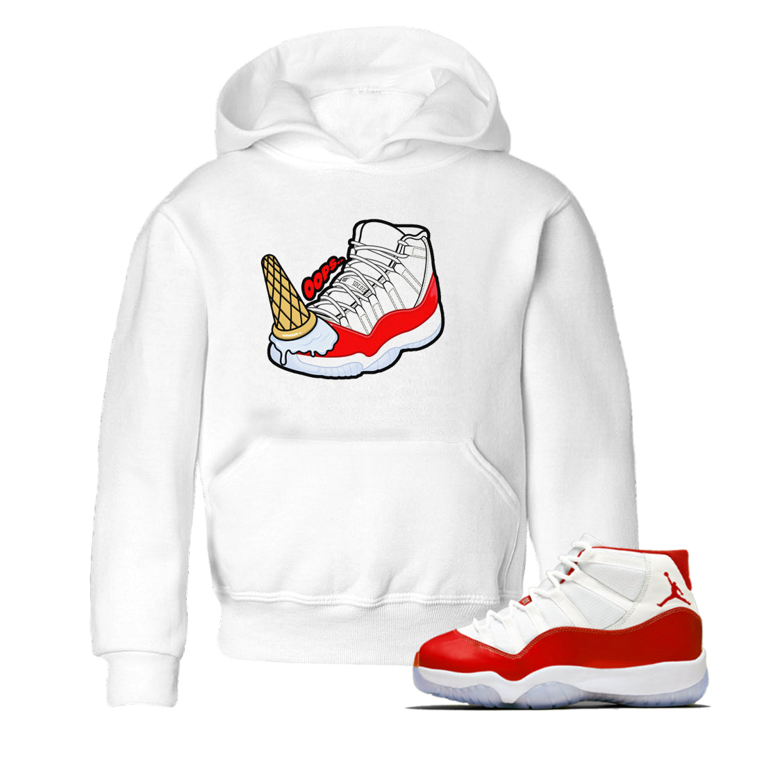 Dropped Ice Cream snkmatch Tee Kids - Air Jordan 11 Cherry