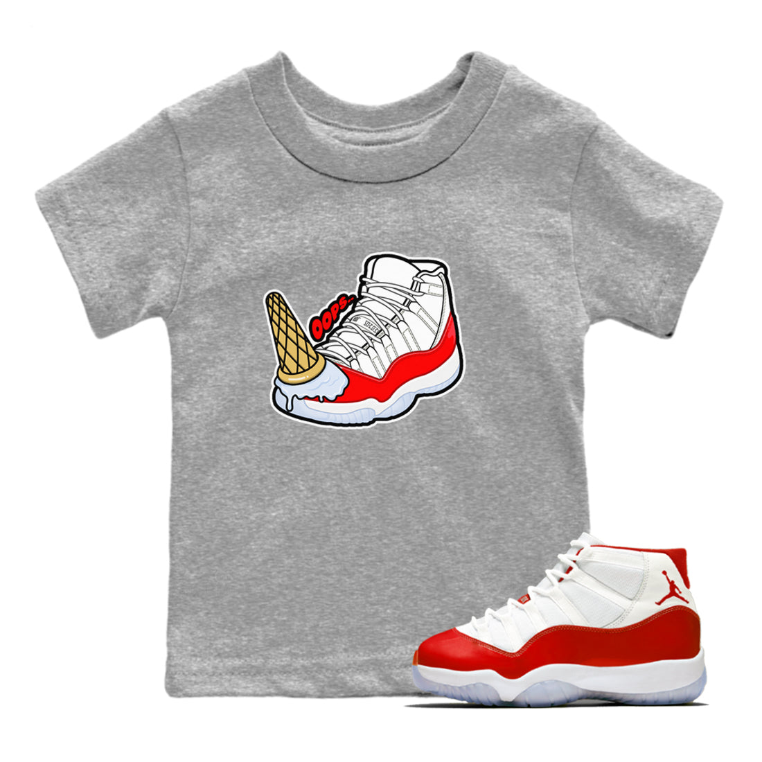 Dropped Ice Cream snkmatch Tee Kids - Air Jordan 11 Cherry